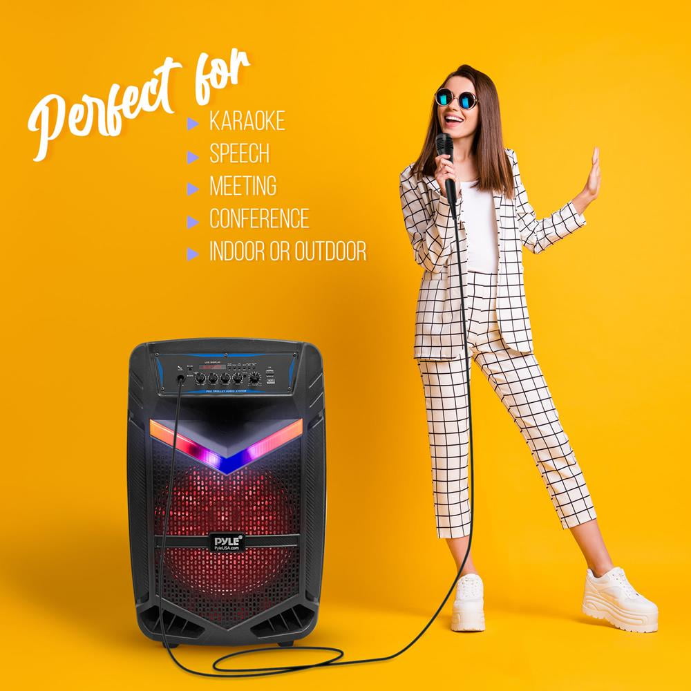 Pyle Portable Bluetooth Speaker System 600W Rechargeable Outdoor Bluetooth Speaker Portable System - Image 4