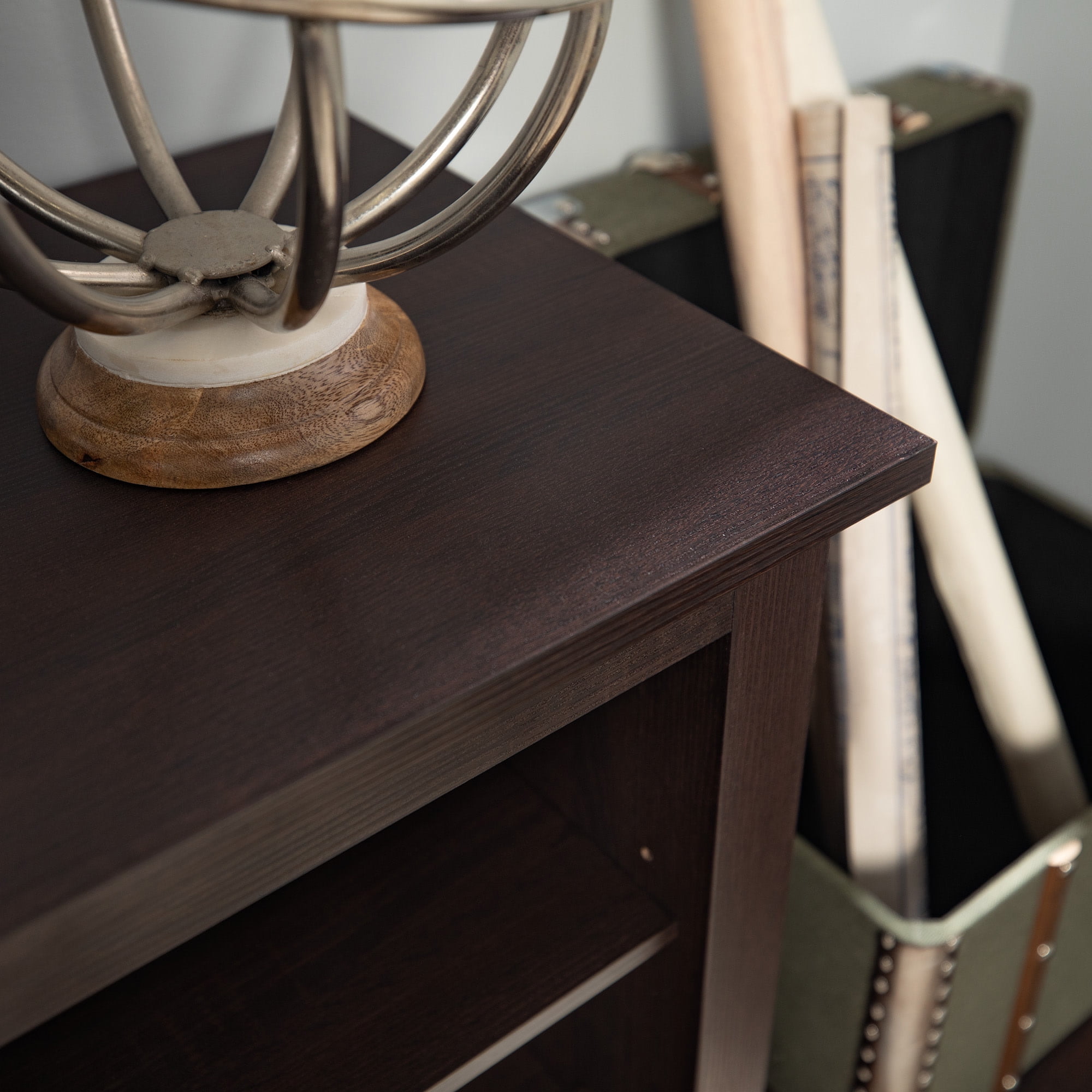 Walker Edison Open Storage TV Stand for TVs up to 80", Espresso - Image 14