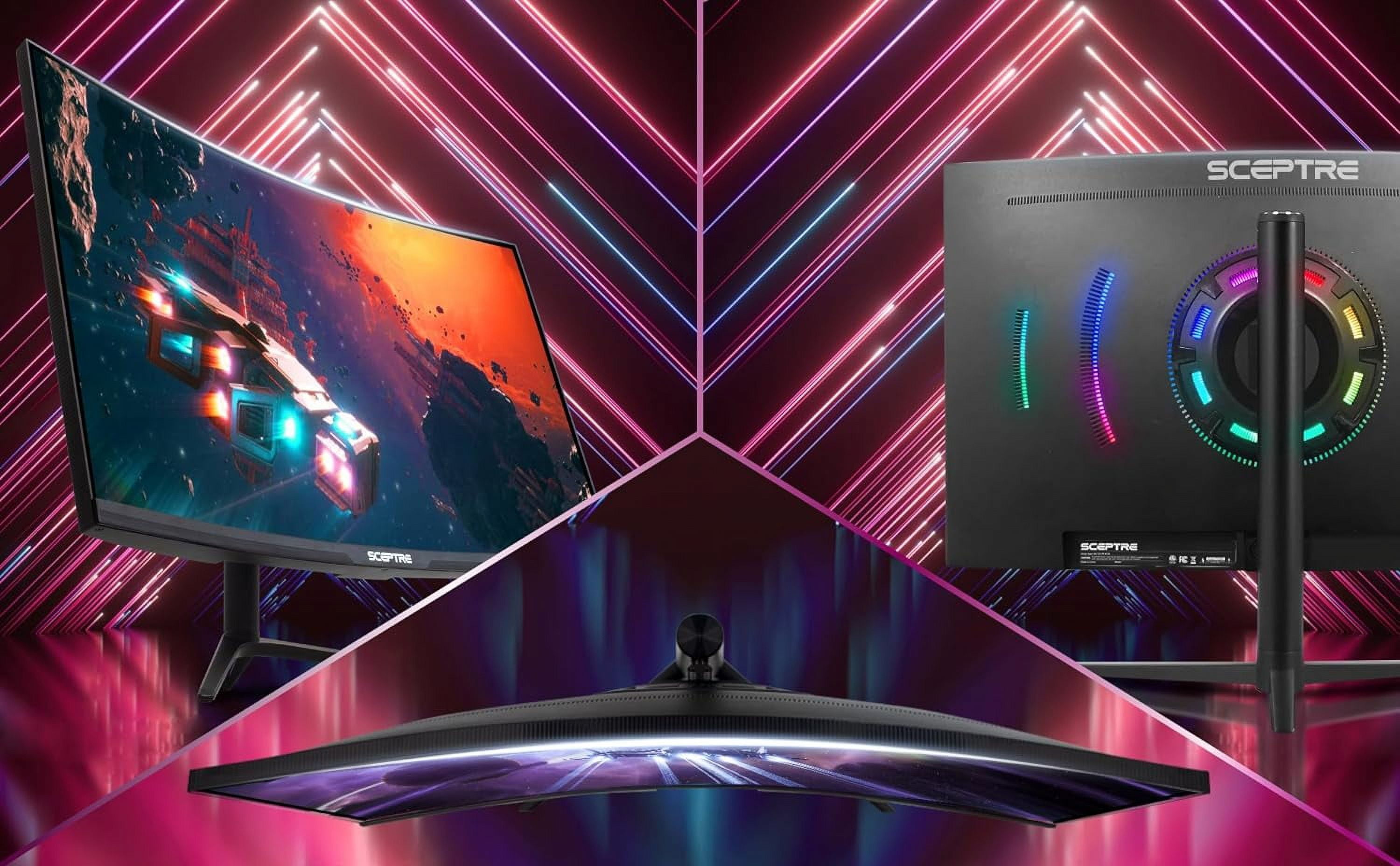 Sceptre C275B-QWD168 27" 2560x1440 VA Curved Computer Monitor, Gunmetal Black - Image 5