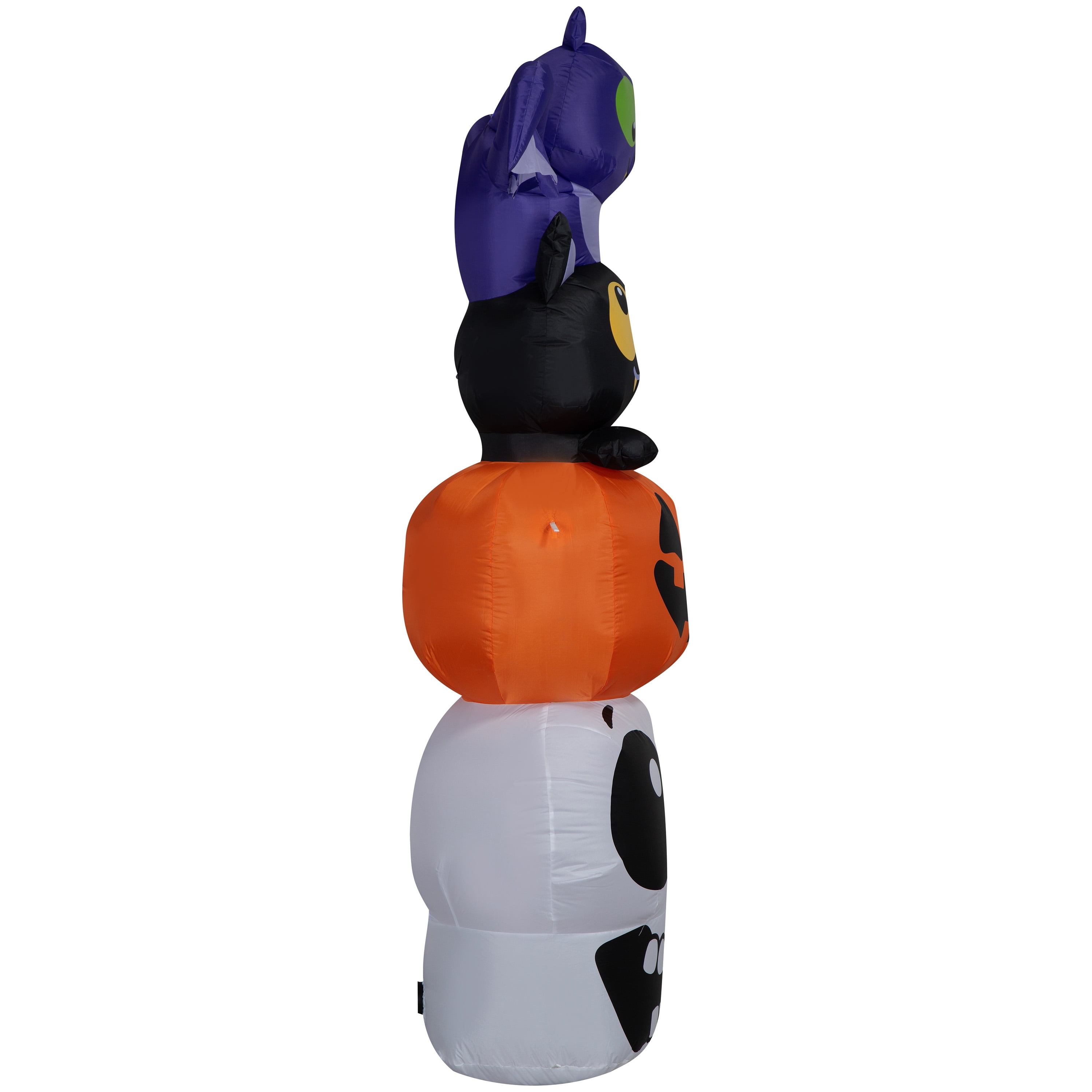 New Halloween Bat Skeleton Pumpkin Cat Totem Airblown Yard Inflatable Decor, Way to Celebrate, 7 ft - Image 5