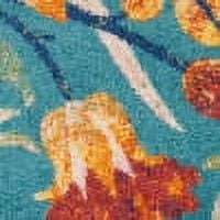 Nourison Allur Floral Turquoise Multicolor 5'3" x 7'3" Area Rug, (5x7) - Image 5