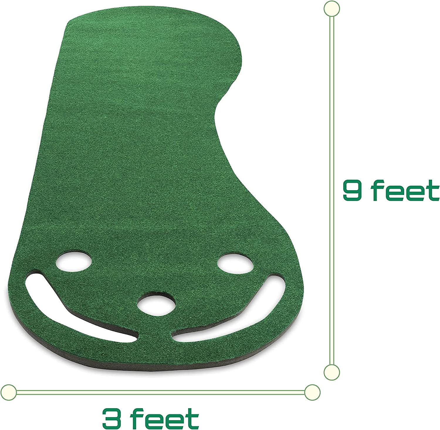 Abco Tech Golf Putting Mat | Putting Green Golf Mat | Grassroots Mat | Golf Mats Measure 9 x 3 feet | 3 Yellow Golf Balls Included - Image 4