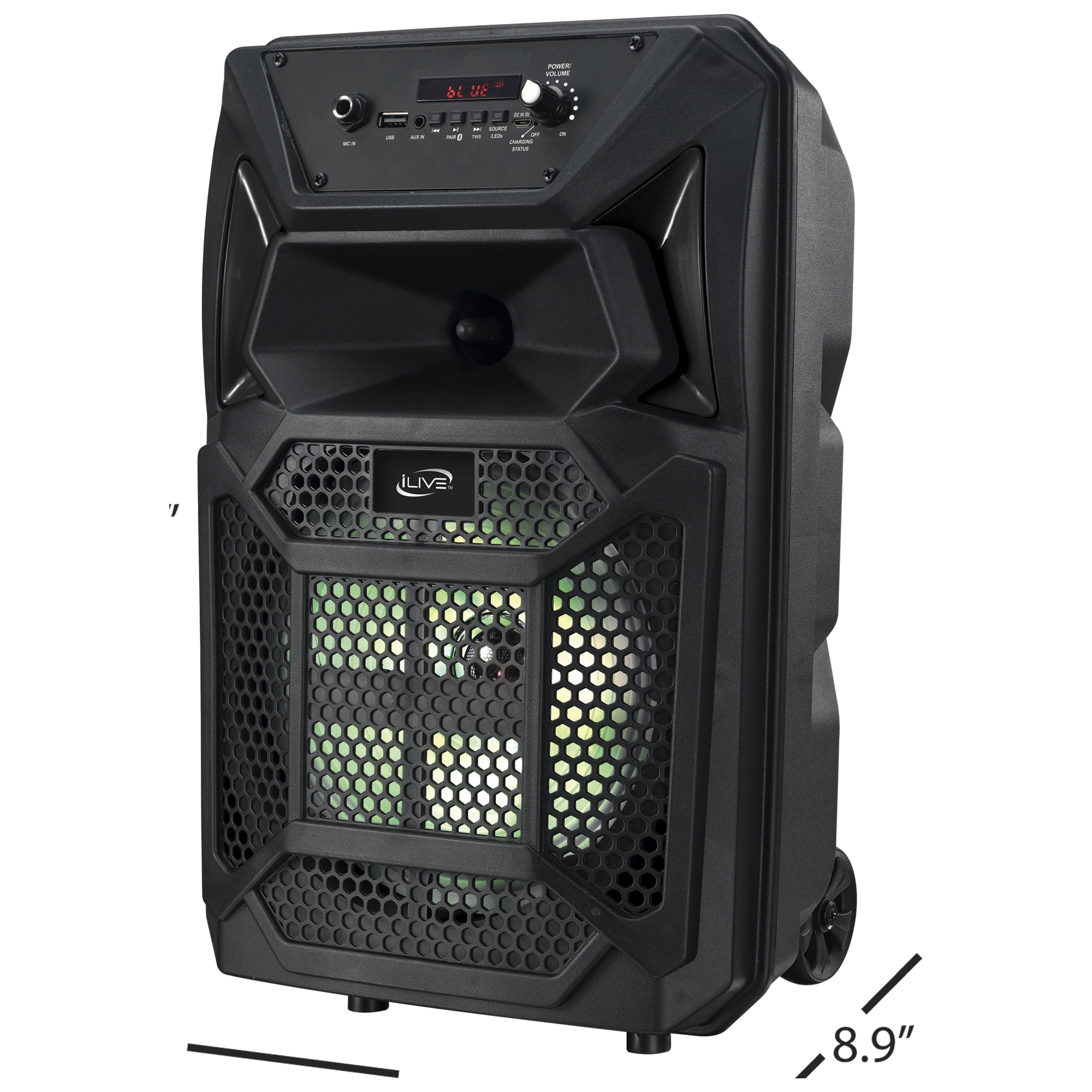 iLive v5.0 Bluetooth Wireless Tailgate Party Speaker, ISB352B, Black - Image 11