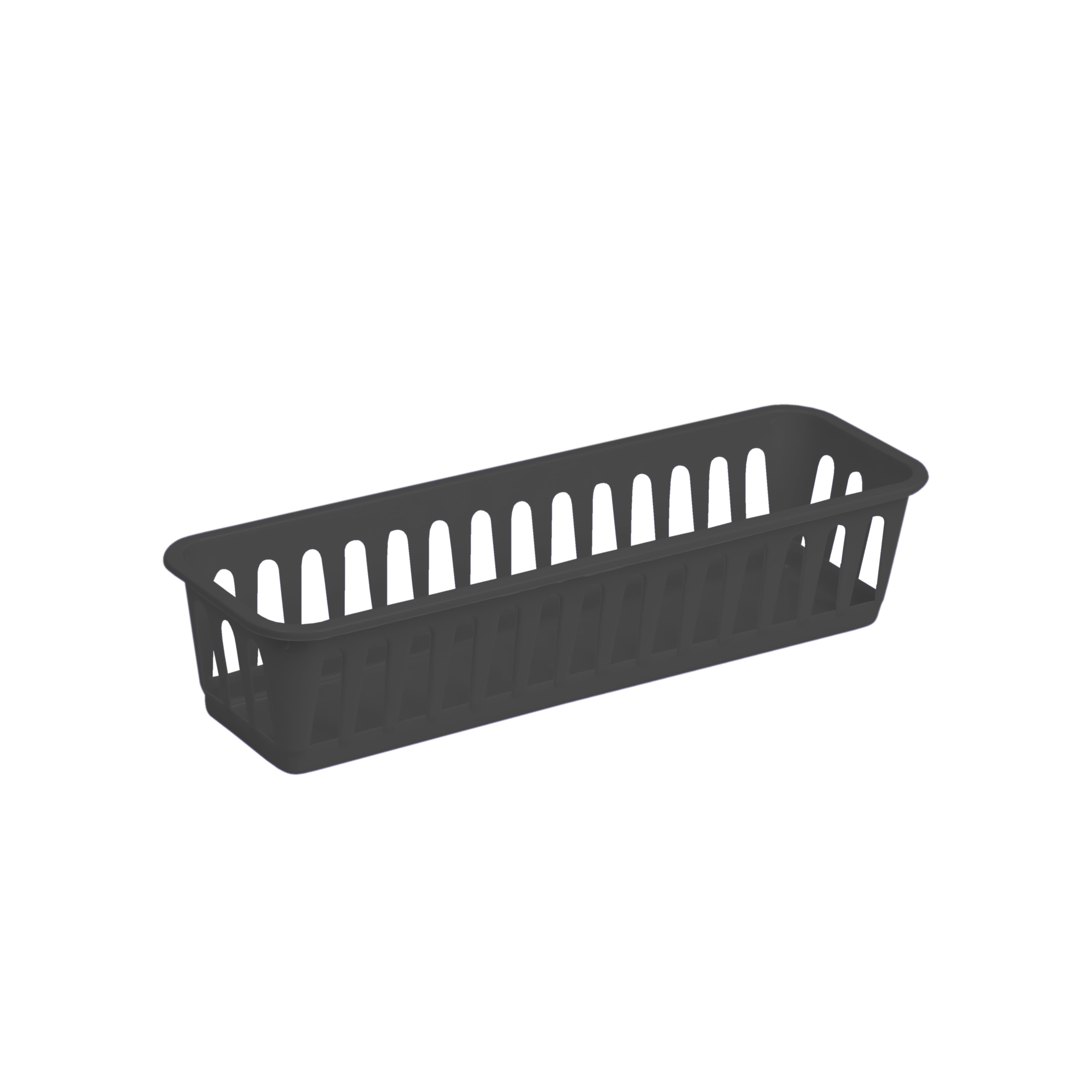 Pen+Gear Plastic Pencil Tray, Desktop Organizer, Black, Set of 6, 6-Pack, New - Image 5