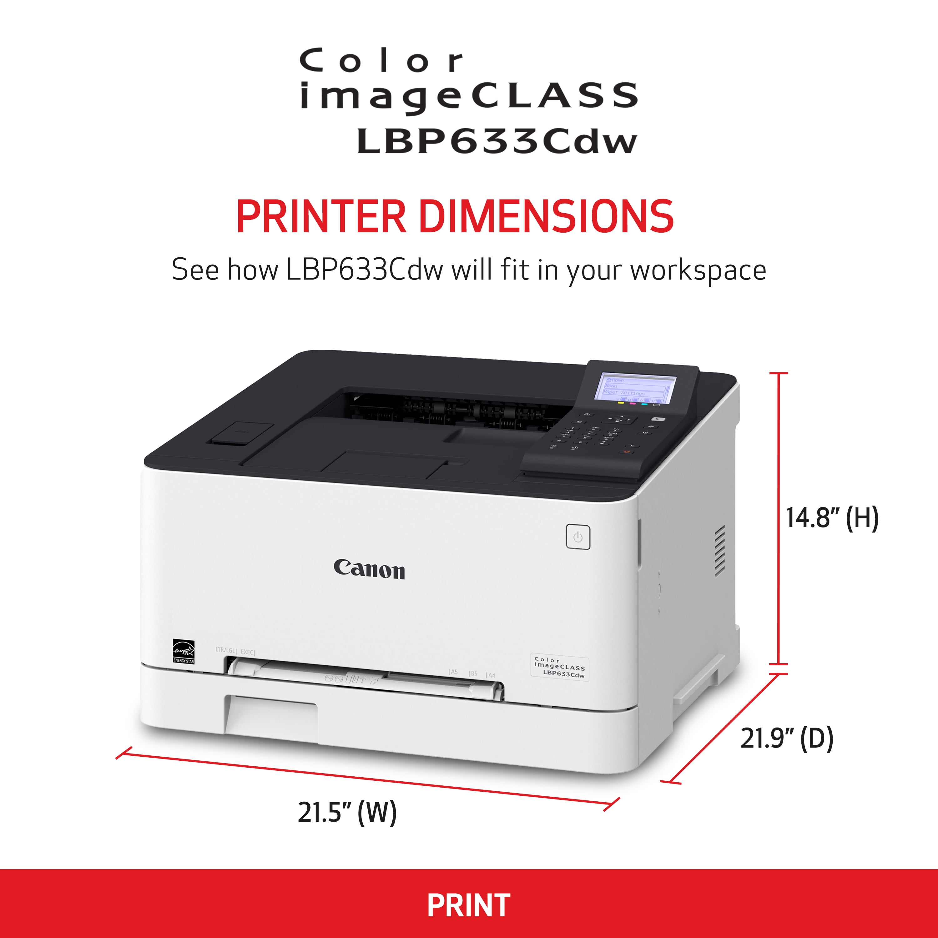 Canon Color imageCLASS LBP633Cdw - Wireless Laser Printer - Image 5