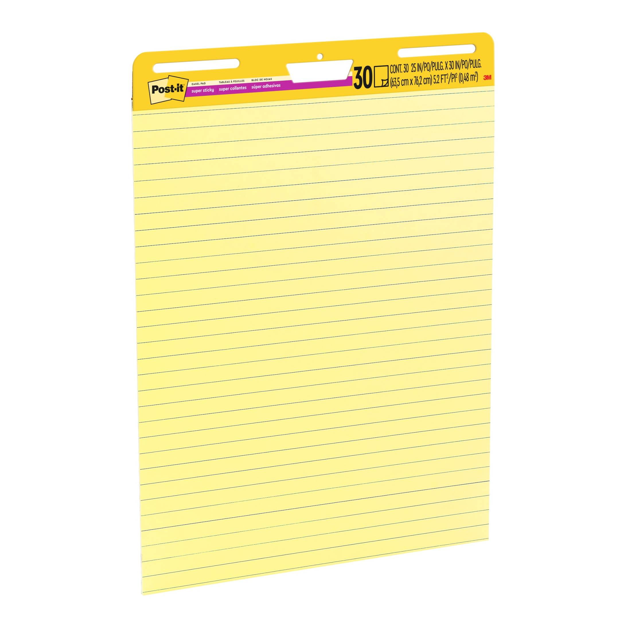 Post-it Super Sticky Easel Pad, Yellow, Lined, 25 in. x 30 in., 4 Pads - Image 9