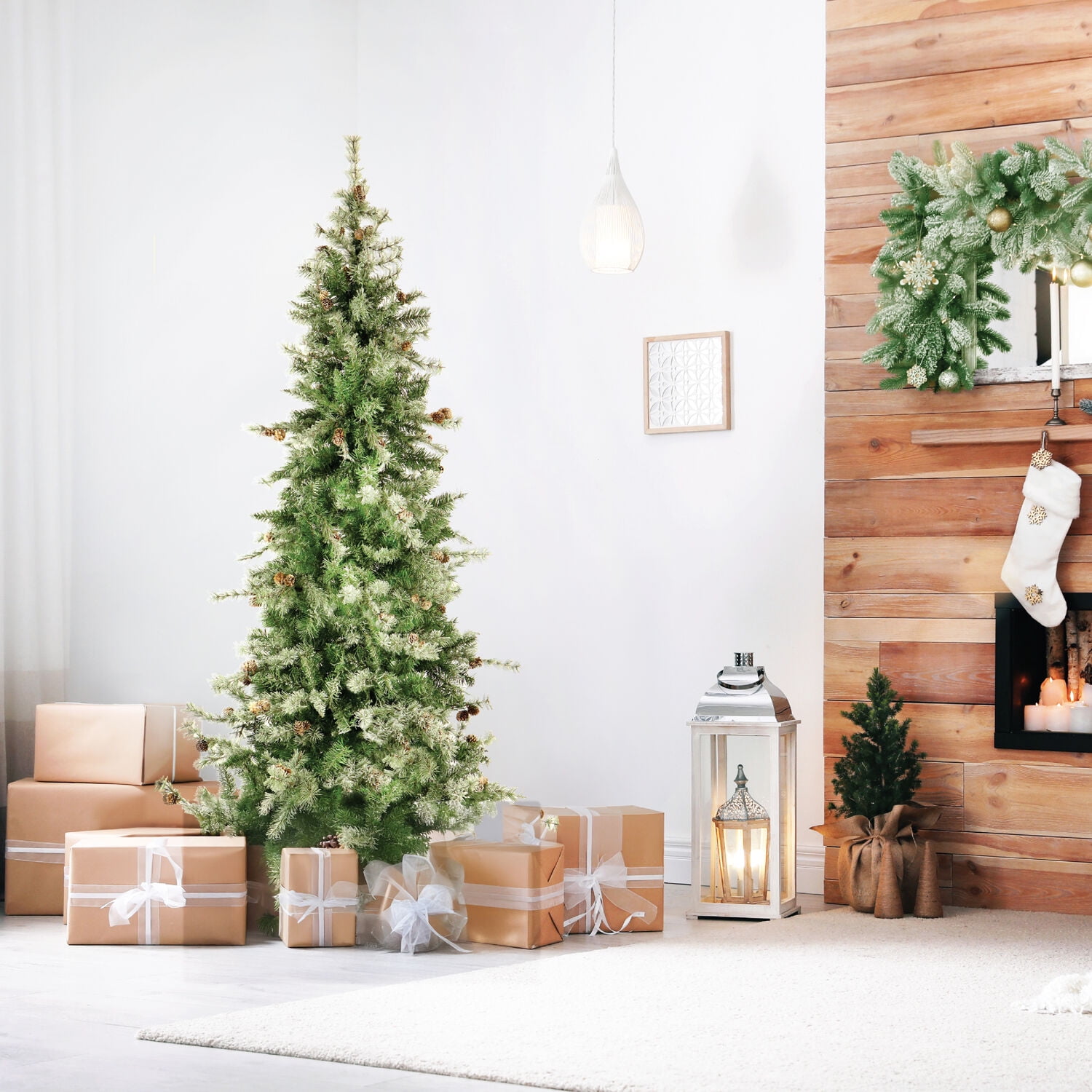 Fraser Hill Farm 7.5-Ft. Flocked Buffalo Fir Christmas Tree, FFBF075-0SN - Image 7