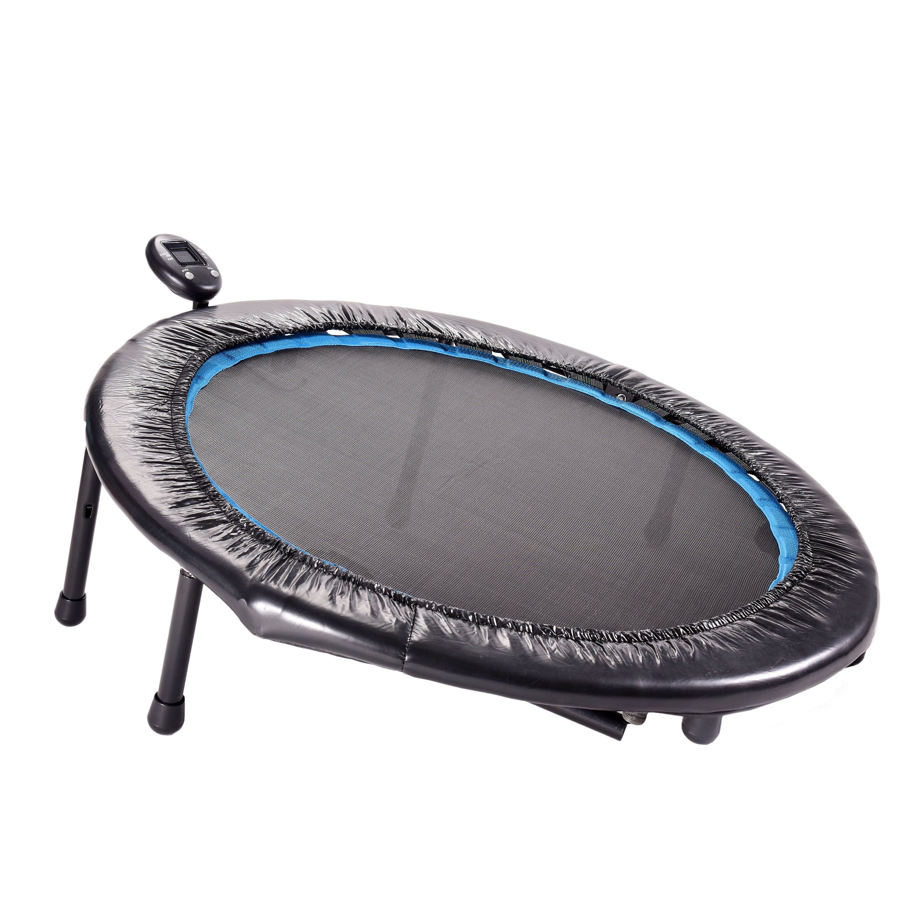 Athletic Works Circuit Trainer Trampoline with Steel Frame, Monitor and Adjustable Incline, 36"Dx12"H, 14 lbs., Black - Image 6