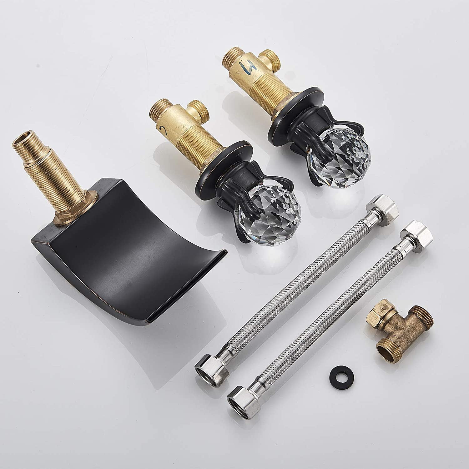 Zovajonia 63D-HSJXM Widespread Oil Rubbed Bronze Vanity Mixer Faucet - Image 5