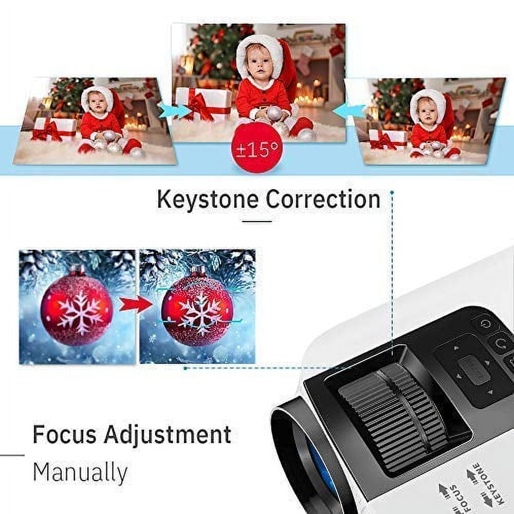 VANKYO Leisure 510 Full HD Movie Projector, Video Projector with 200" Projection Size, Support 1080P HDMI VGA AV USB with Free HDMI Cable and Carrying Bag (White) - Image 5