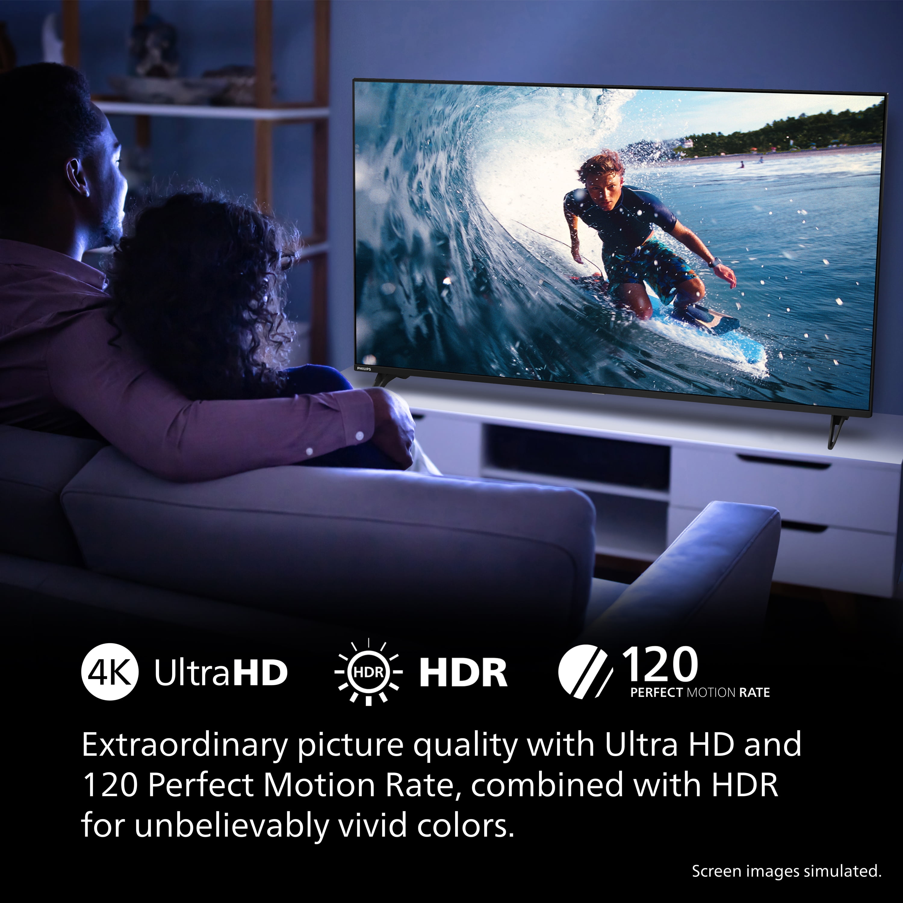 Philips 50" Class 4K Ultra HD (2160p) Google Smart LED TV (50PUL7552/F7) - Image 20