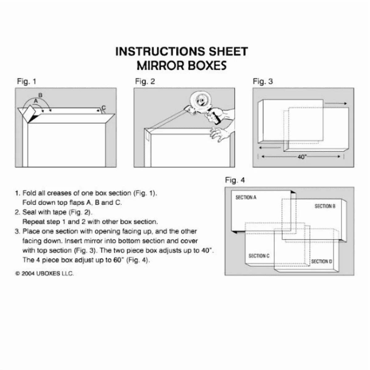 UBMOVE 3 Picture & Mirror Moving Boxes for Packing and Storing up to 40x60" - Image 5