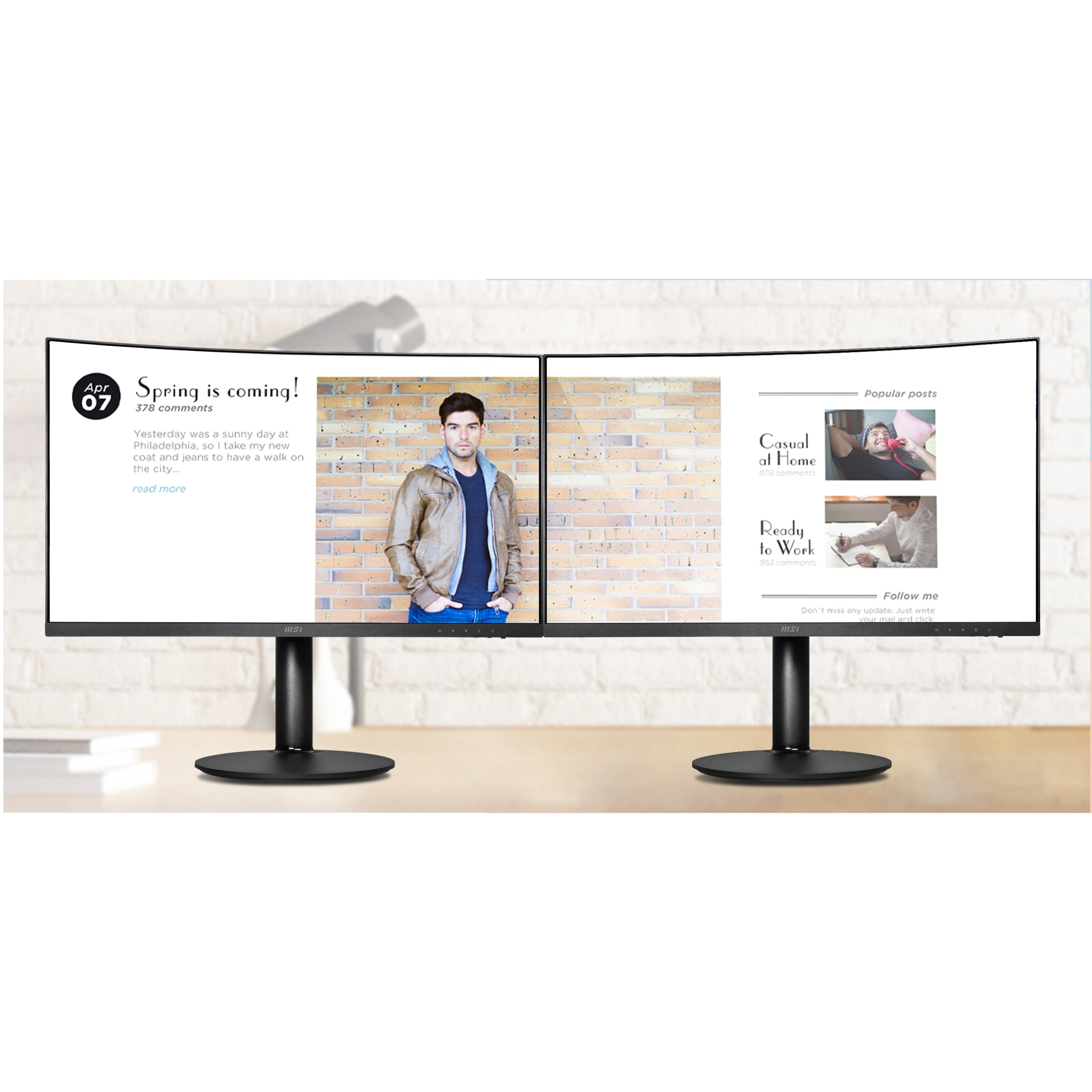 MSI Modern MD271CP 27" Class Full HD Curved Screen LCD Monitor, 16:9, Matte Black - Image 3