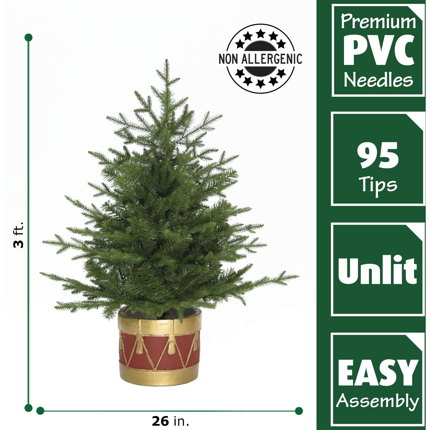 Fraser Hill Farm 3.0-Ft Andirondack Potted Christmas Tree Décor, FFAD036P-0GR - Image 7