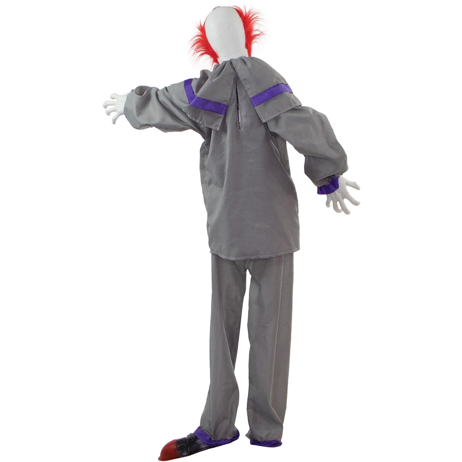 Haunted Hill Farm 5 ft Life-Size Animatronic Clown with Lights and Sound, Indoor/Covered Outdoor Halloween Decoration, HHCLOWN-23FLSA - Image 9