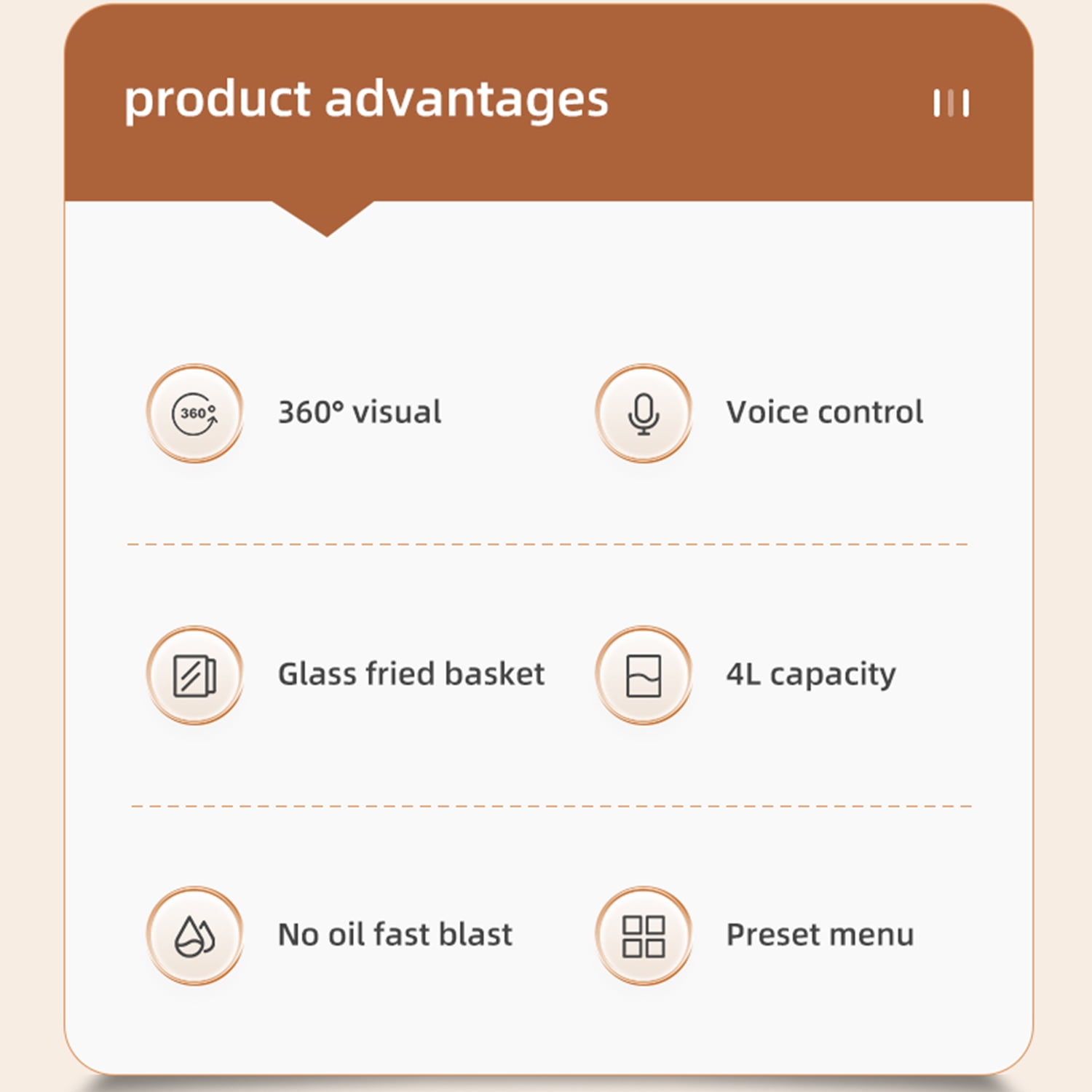 Wobythan Air Fryer 4.2 Quart White Deep Air Fryer With Voice Control, Oil-free Oven For French Fries - Image 8