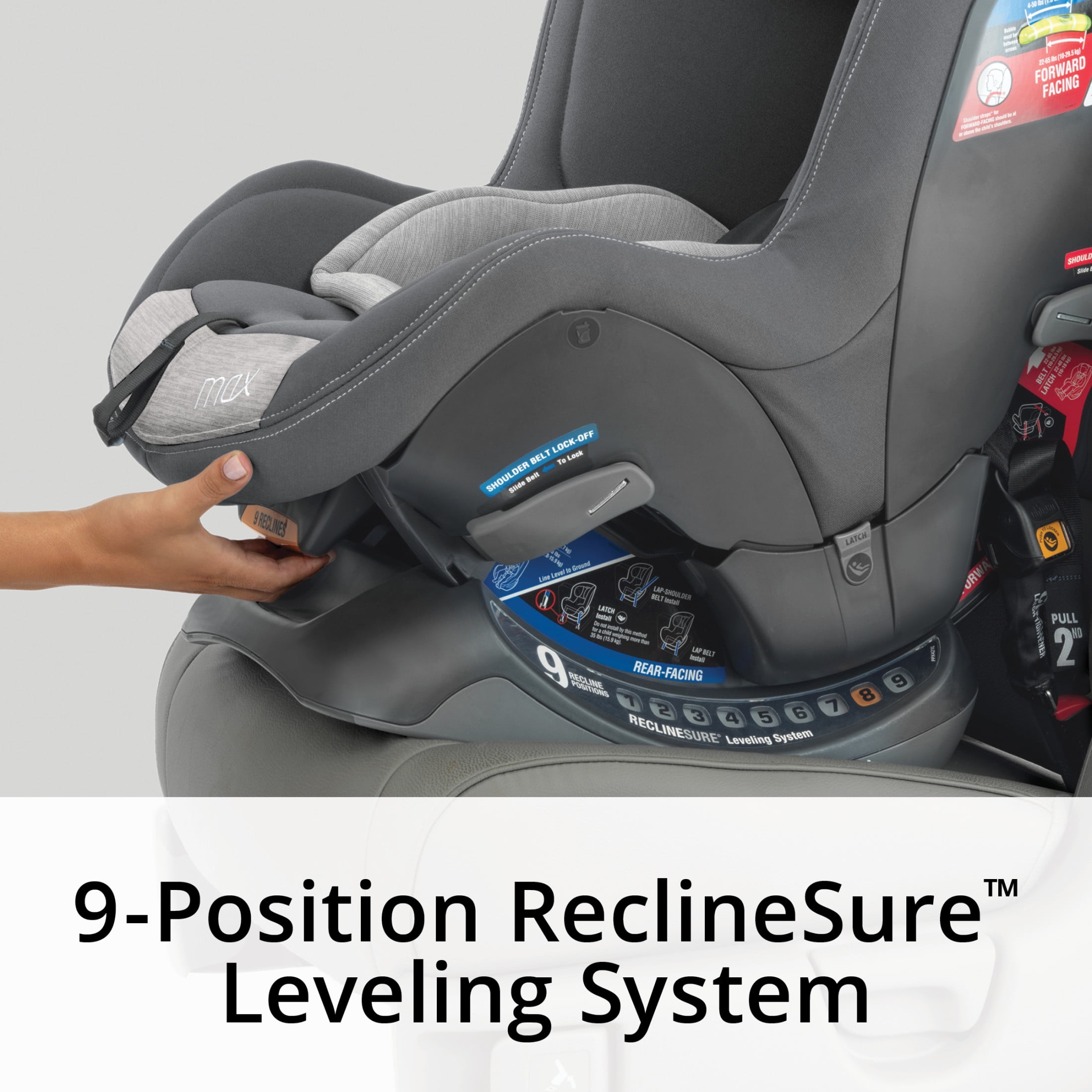 Chicco NextFit Max ClearTex Convertible Car Seat - Cove (Grey), New - Image 8