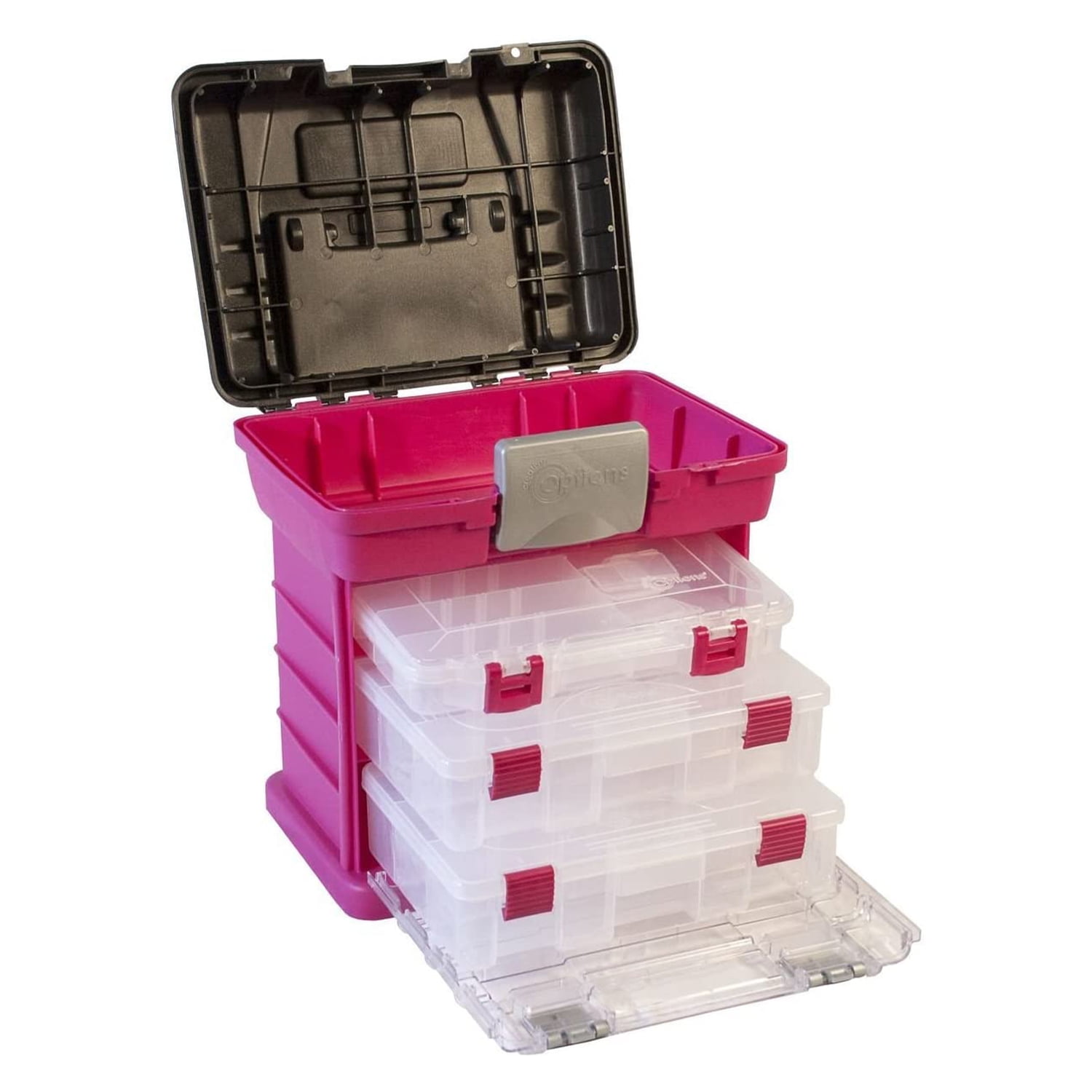 Creative Options Grab'n Go 3-By Rack System-13"X10"X14" Magenta & Sparkle Gray - Image 4