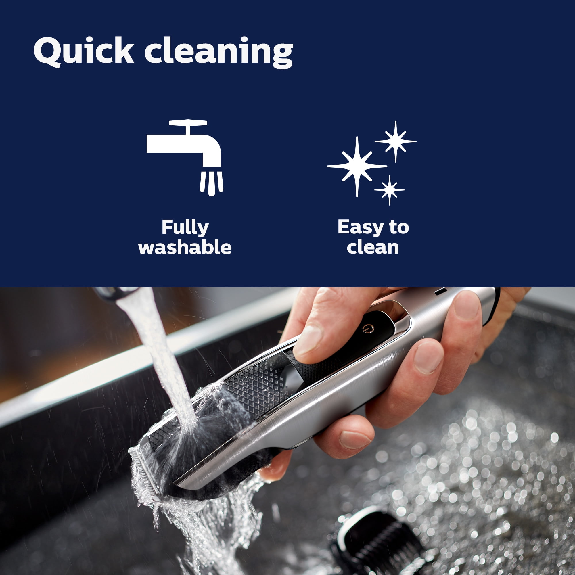 Philips Norelco Beard Trimmer and Hair Clipper Series 5500, Electric, Cordless, One Pass Beard Trimmer and Hair Clipper with Washable Feature For Easy Clean - No Blade Oil Needed - BT5511/49 - Image 18