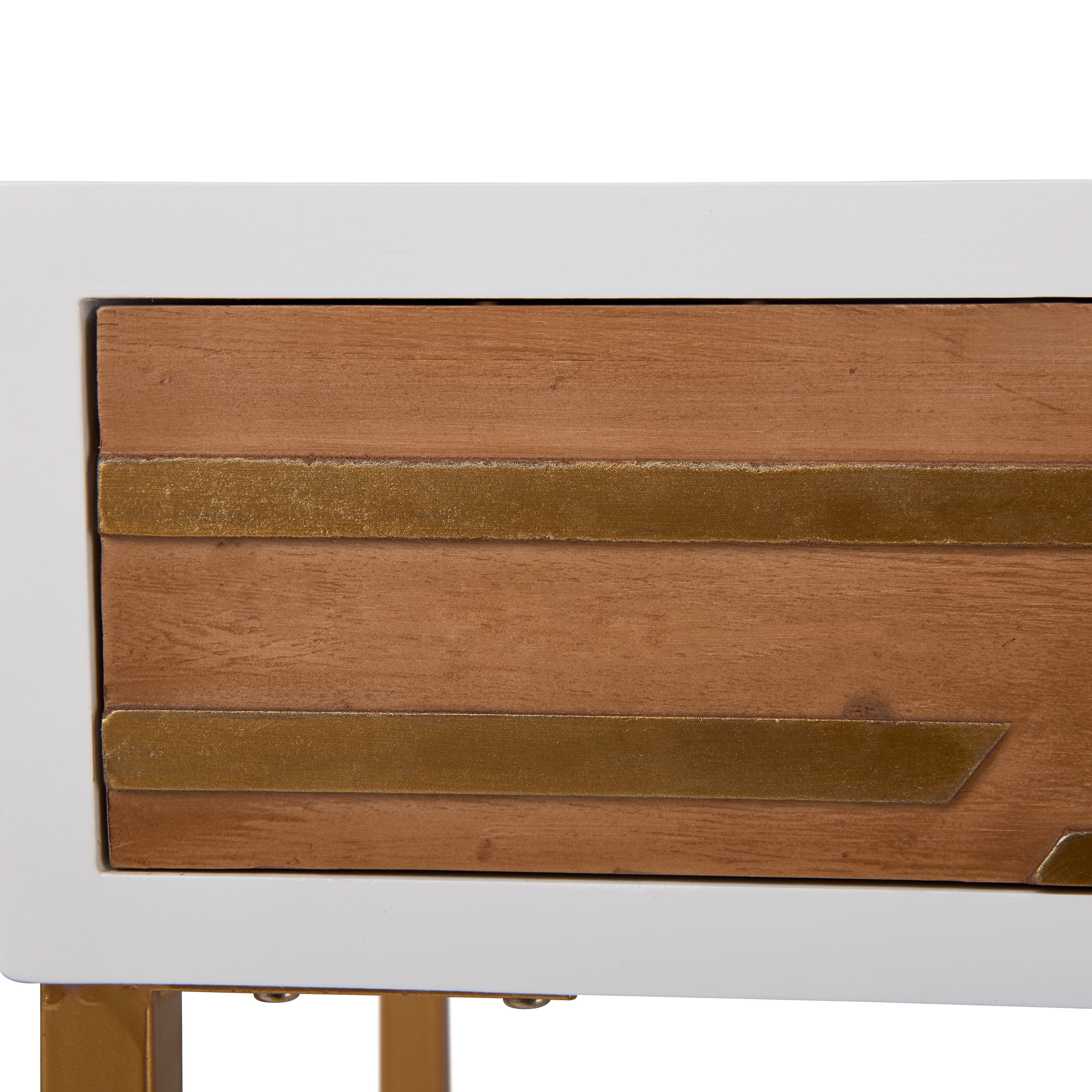 Adore Decor Jupiter Modern 2-Drawer Wood Desk Console Table in White - Image 10