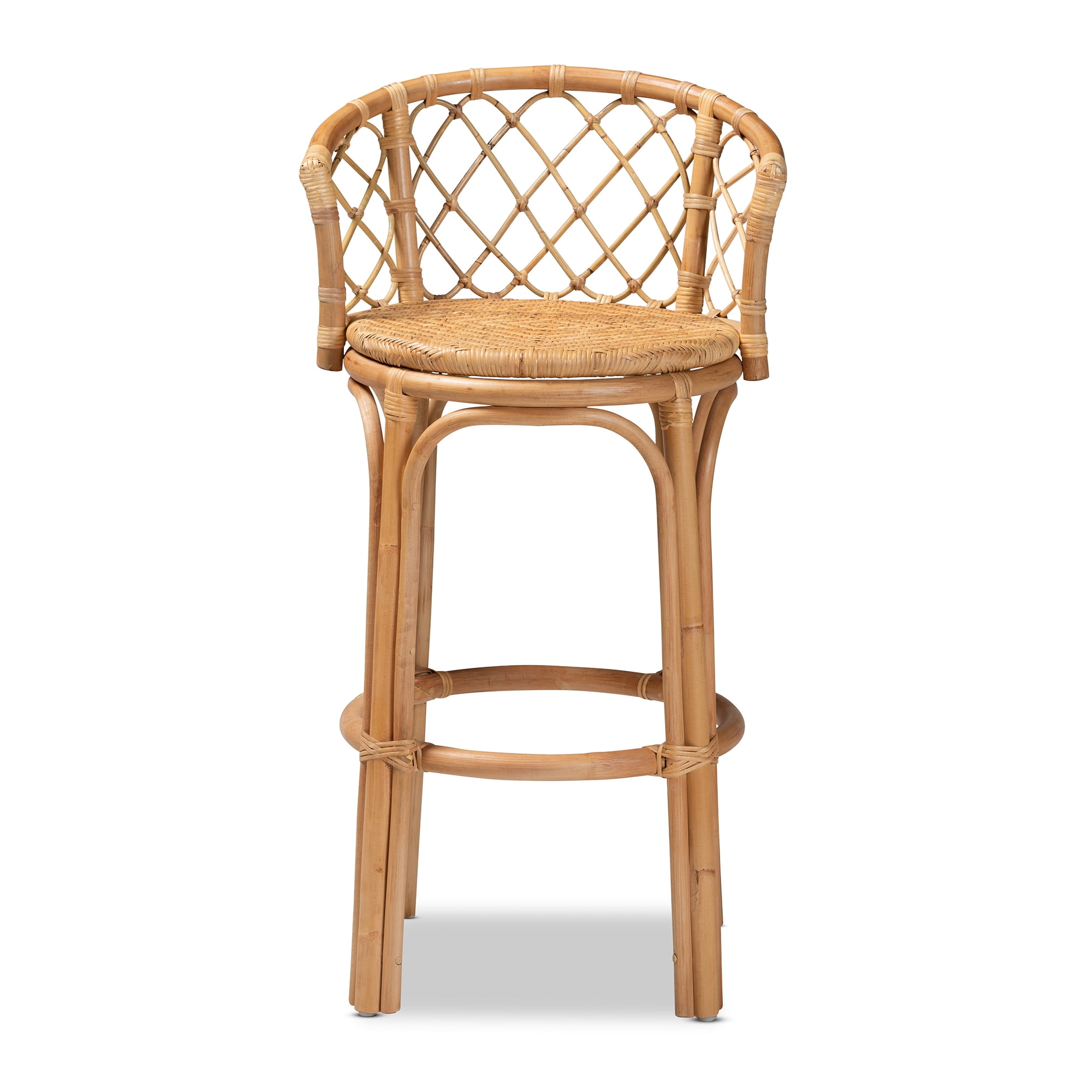 bali & pari Orchard Rattan BOHO Bar Stool, Natural Brown - Image 9