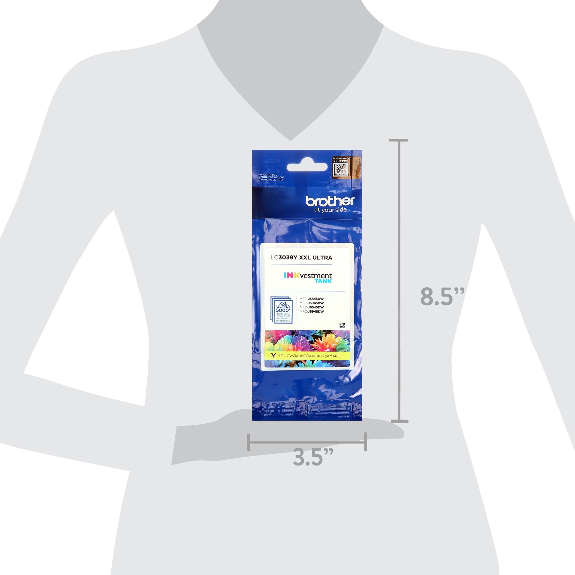 Brother Genuine LC3039Y High-yield Yellow Printer Ink Cartridge - Image 4