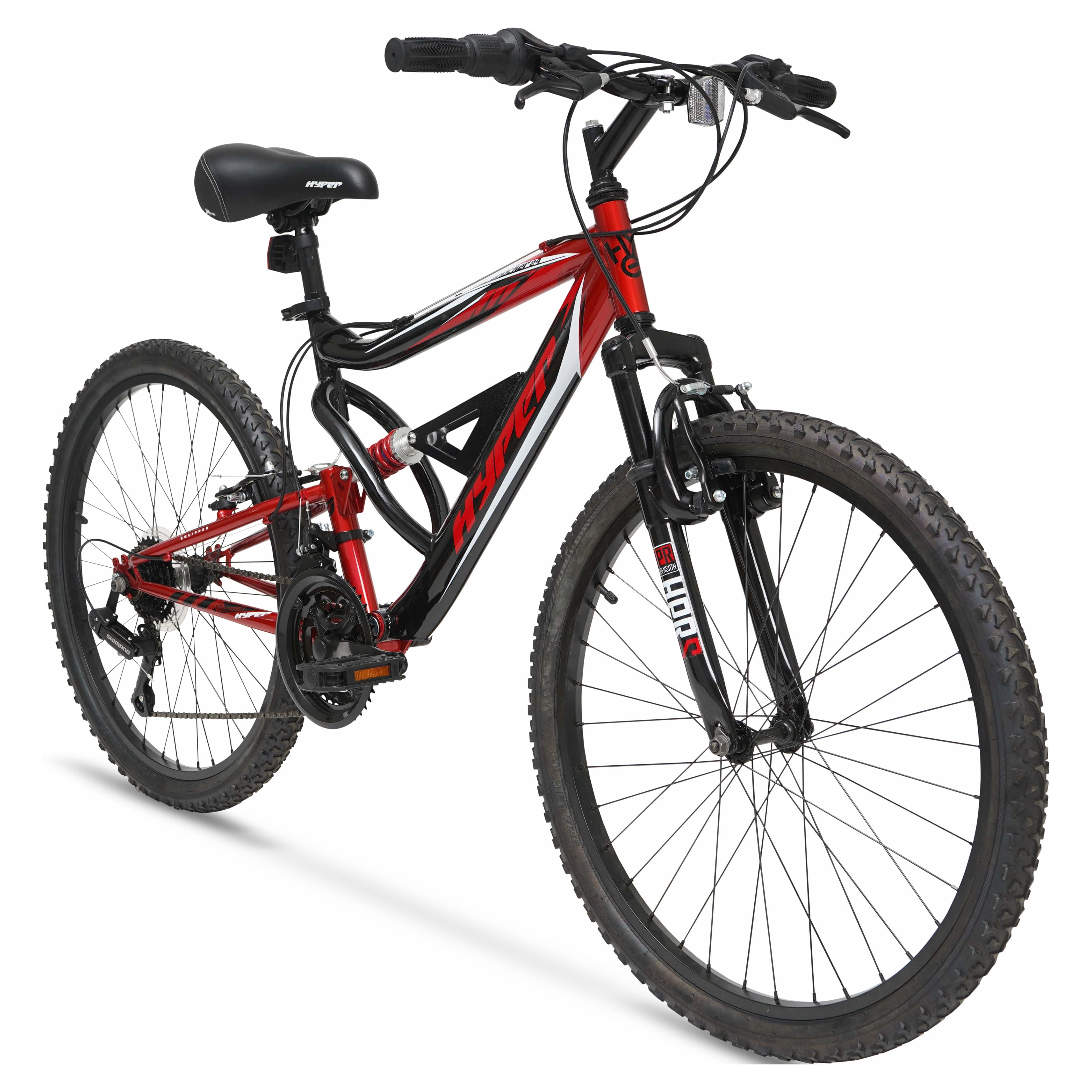 24" Hyper Bicycle Shocker Mountain Bike, Youth Ages 13+, Red and Black - Image 7