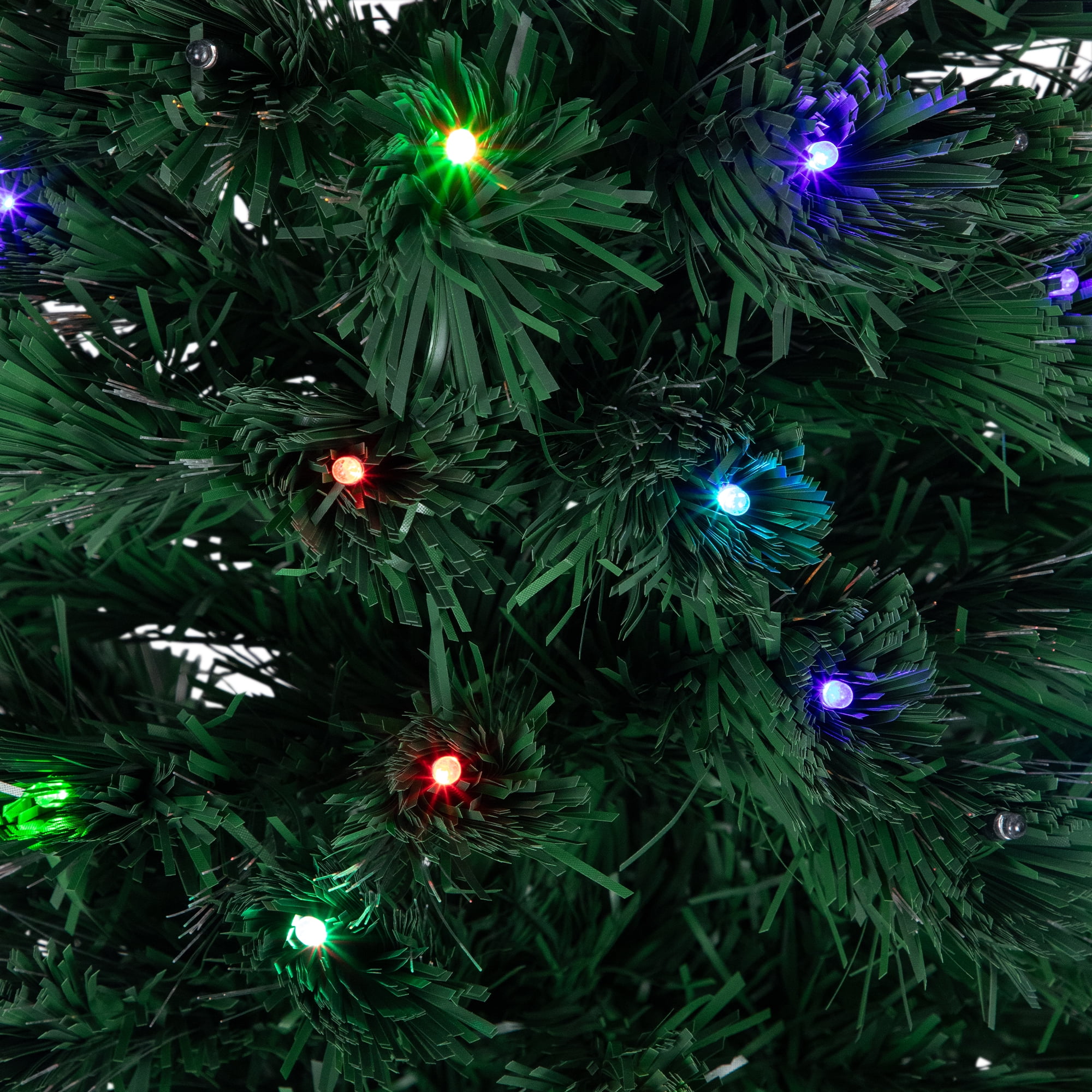 4' Pre-Lit LED Color Changing Fiber Optic Artificial Christmas Tree with Stars - Image 4