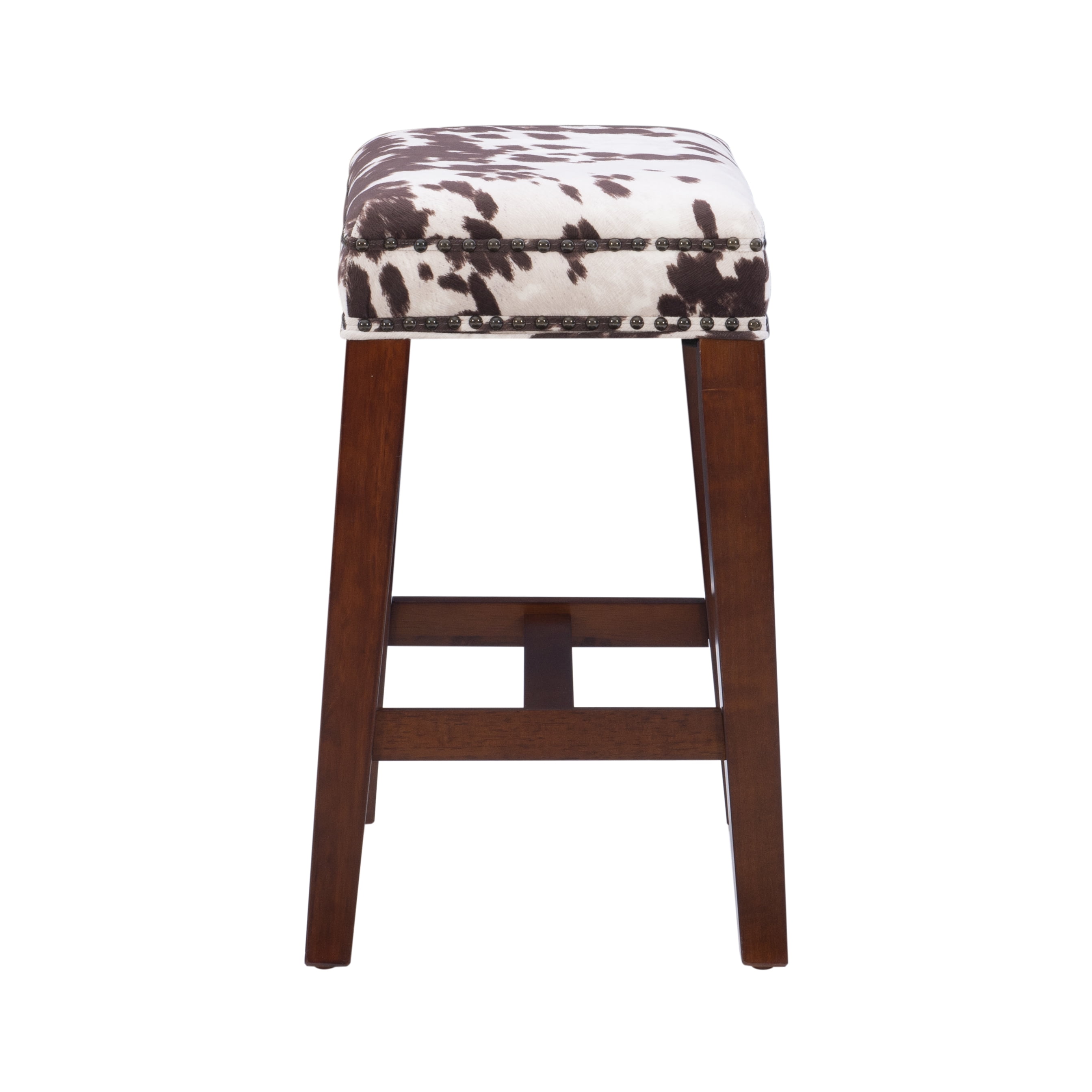 Linon Walt Cow Print Counter Stool, 24.5 inch Seat Height, Multiple Colors - Image 4