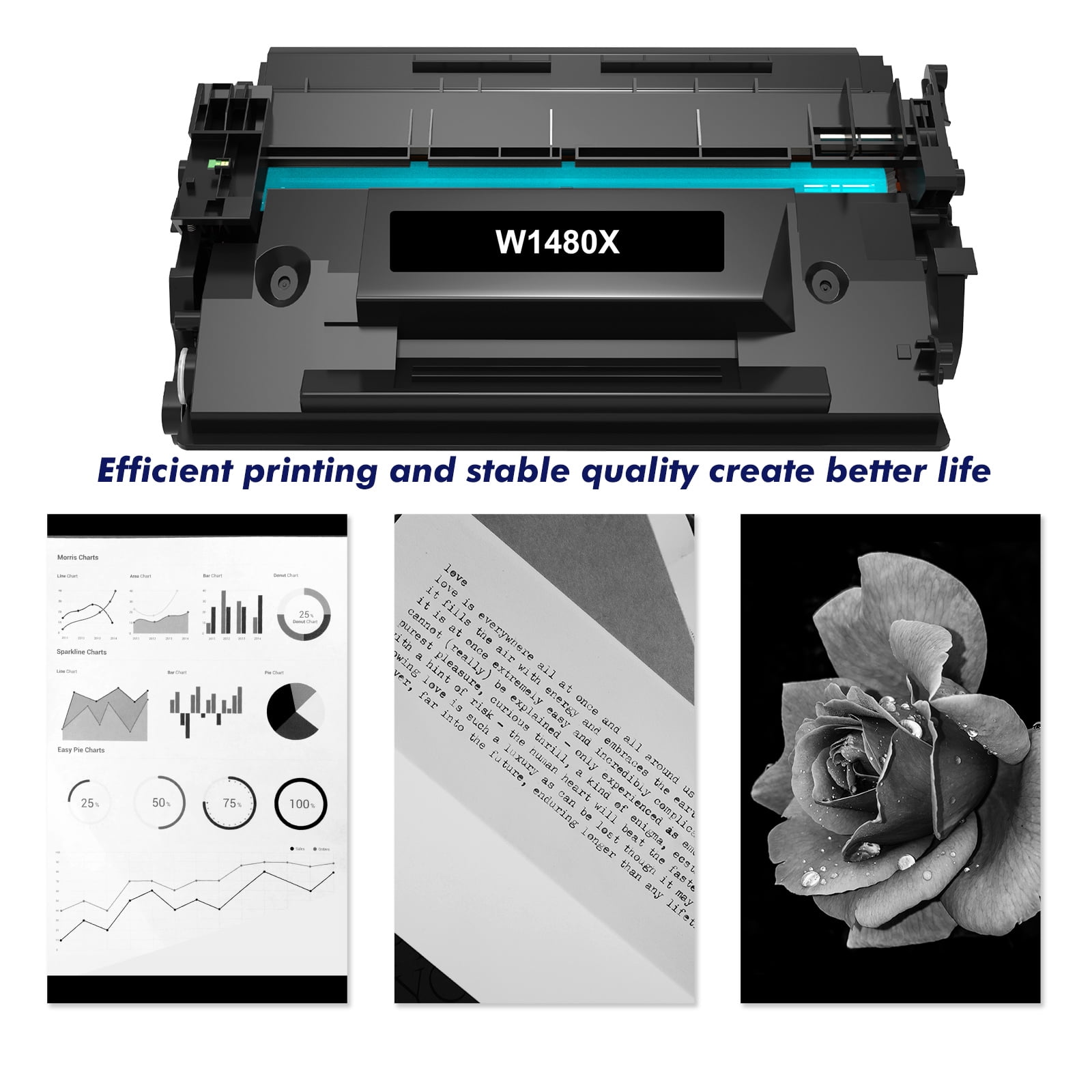 148X 148A Toner Cartridge with Chip High Yield Compatible for HP W1480X 148X Laserjet Pro 4001dn MFP 4101fdw 4101fdn 4001n 4001dn 4001dw(Black, 1-Pack) - Image 5
