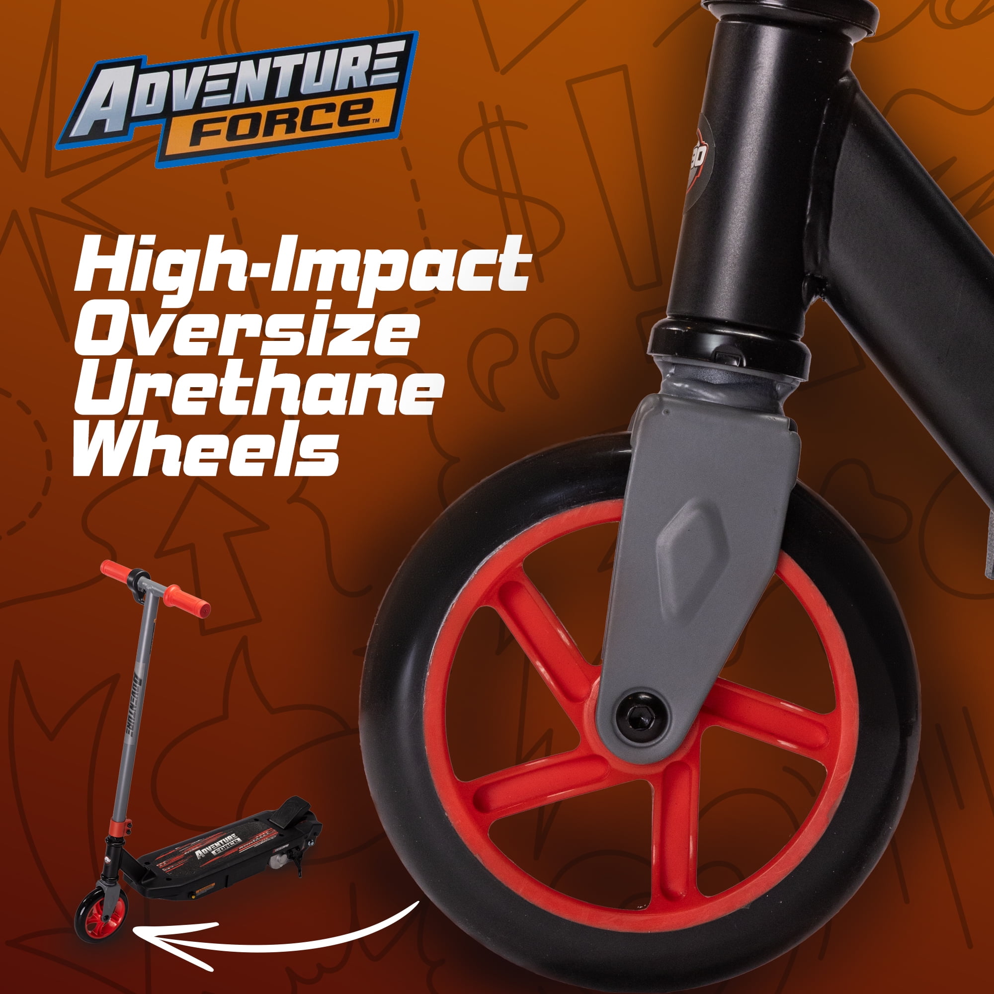 Adventure Force 12V Electric Scooter, Age Group Kids 8+, Max Speed 10mph, Red - Image 7