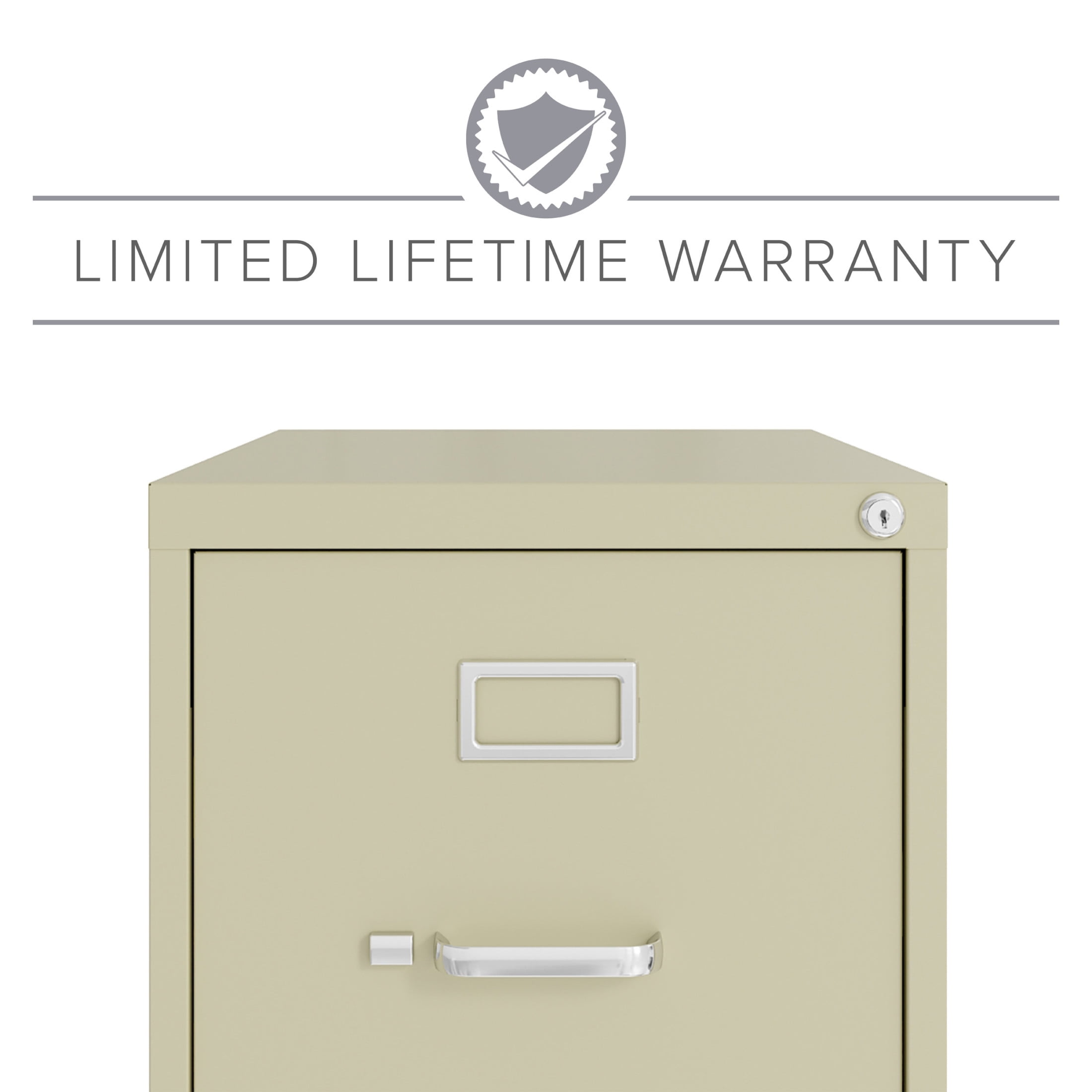 Hirsh 22" Deep 4 Drawer Letter Width Vertical File Cabinet, Commercial Grade, Putty - Image 3