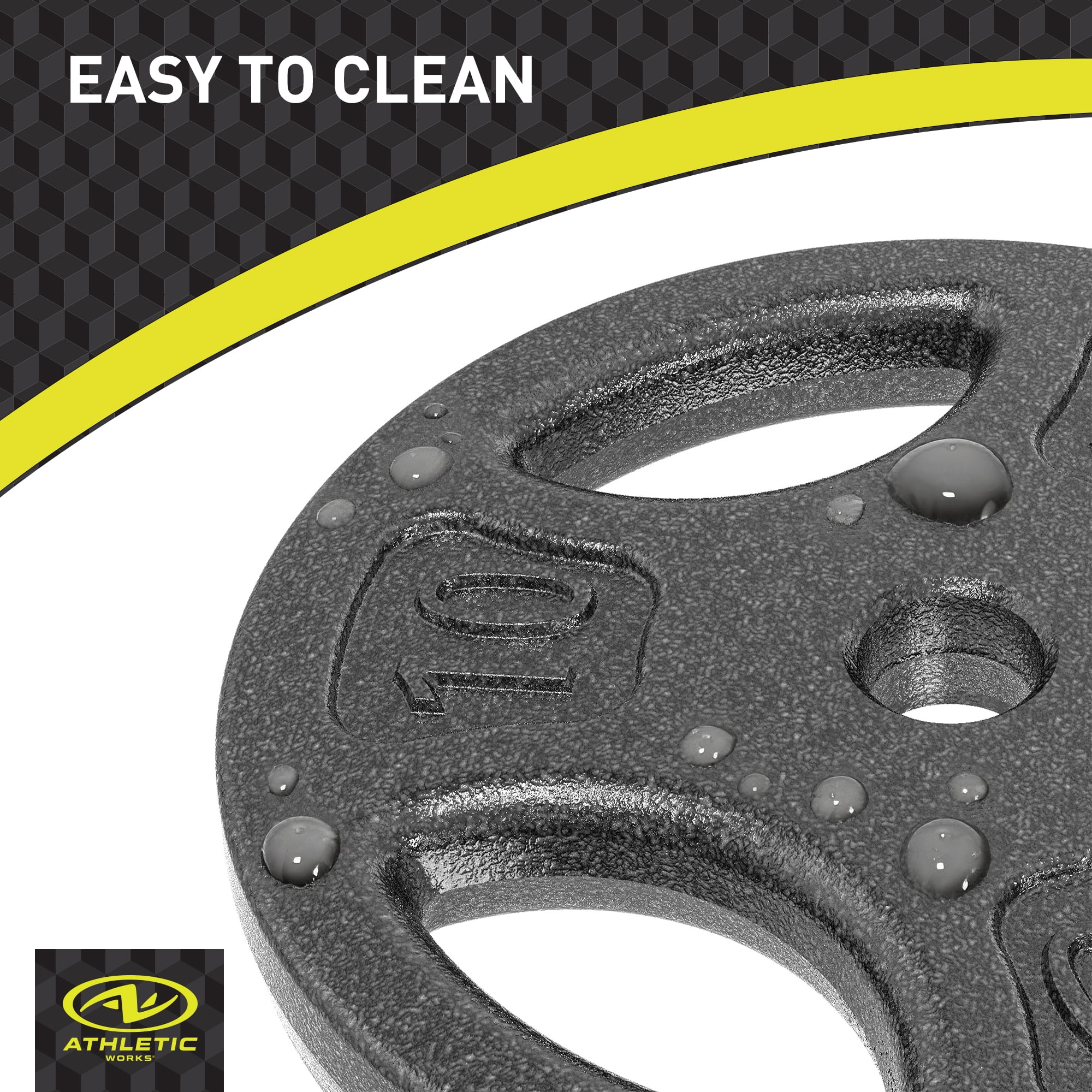 Athletic Works 35LB Cast Iron Weight Plate Set, 2 Each of 2.5, 5 and 10LB, 1-inch Holes Fit Standard Sized Bar - Image 9