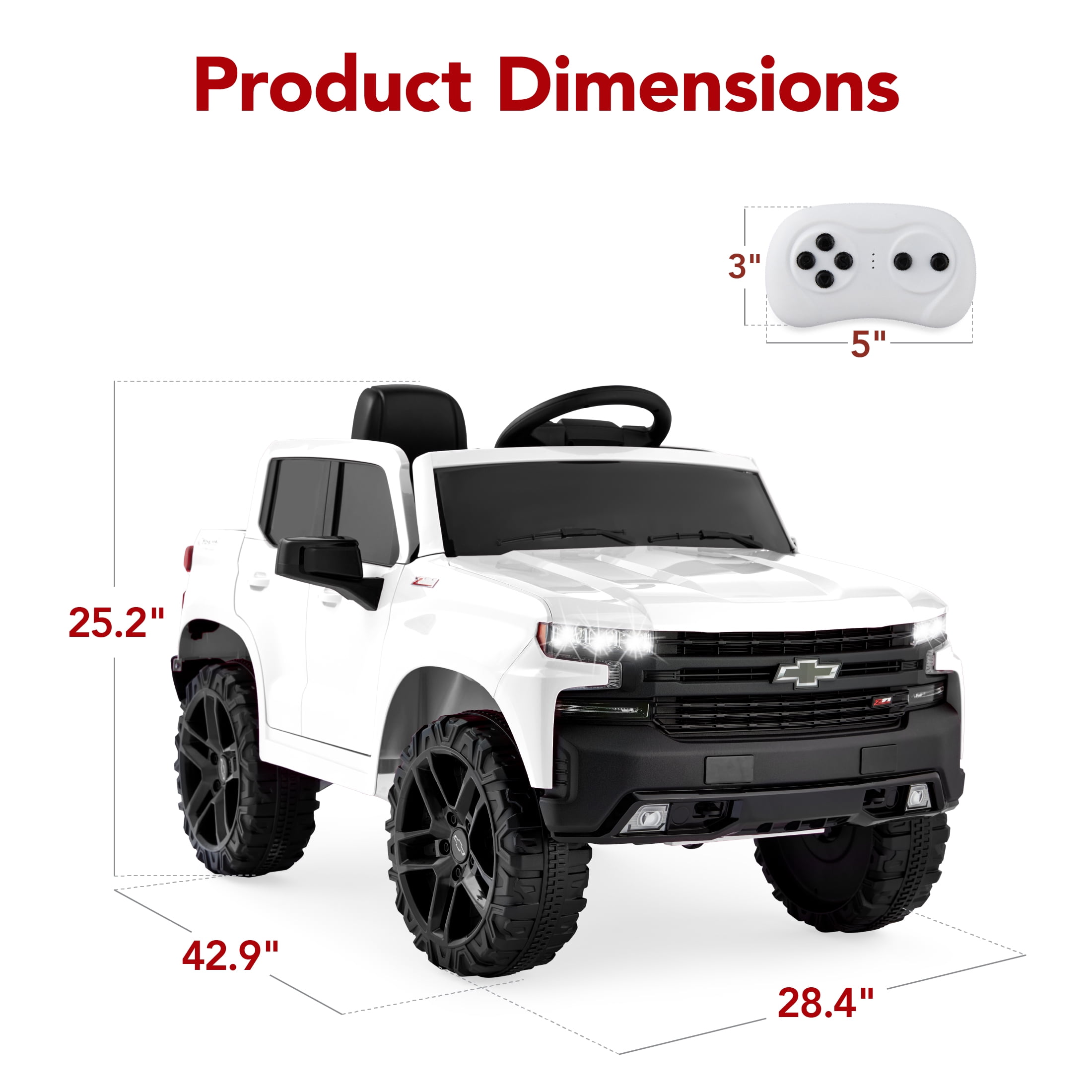 Best Choice Products 12V 2.5 MPH Licensed Chevrolet Silverado Ride On Truck Car Toy w/ Parent Remote Control - White - Image 7