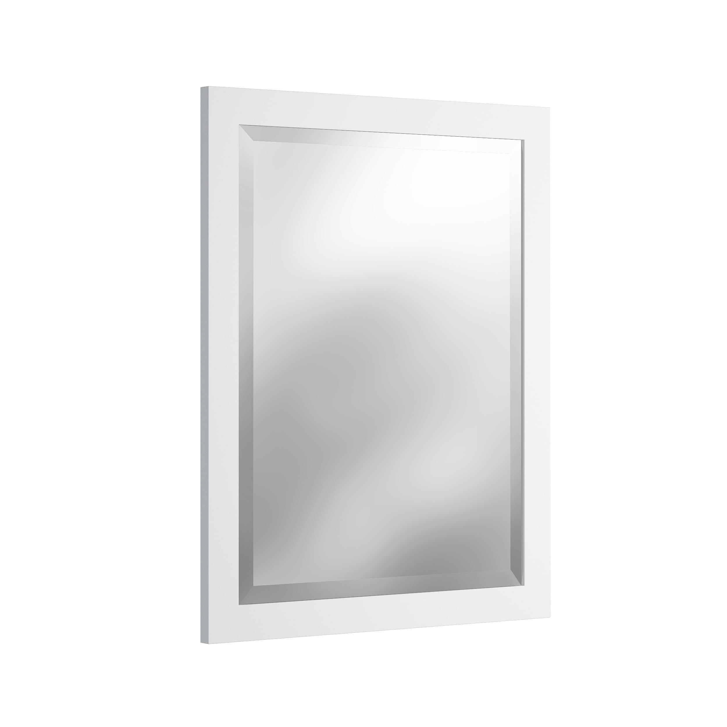 Alaterre Furniture 24" Beveled Bath Vanity Mirror, White - Image 4