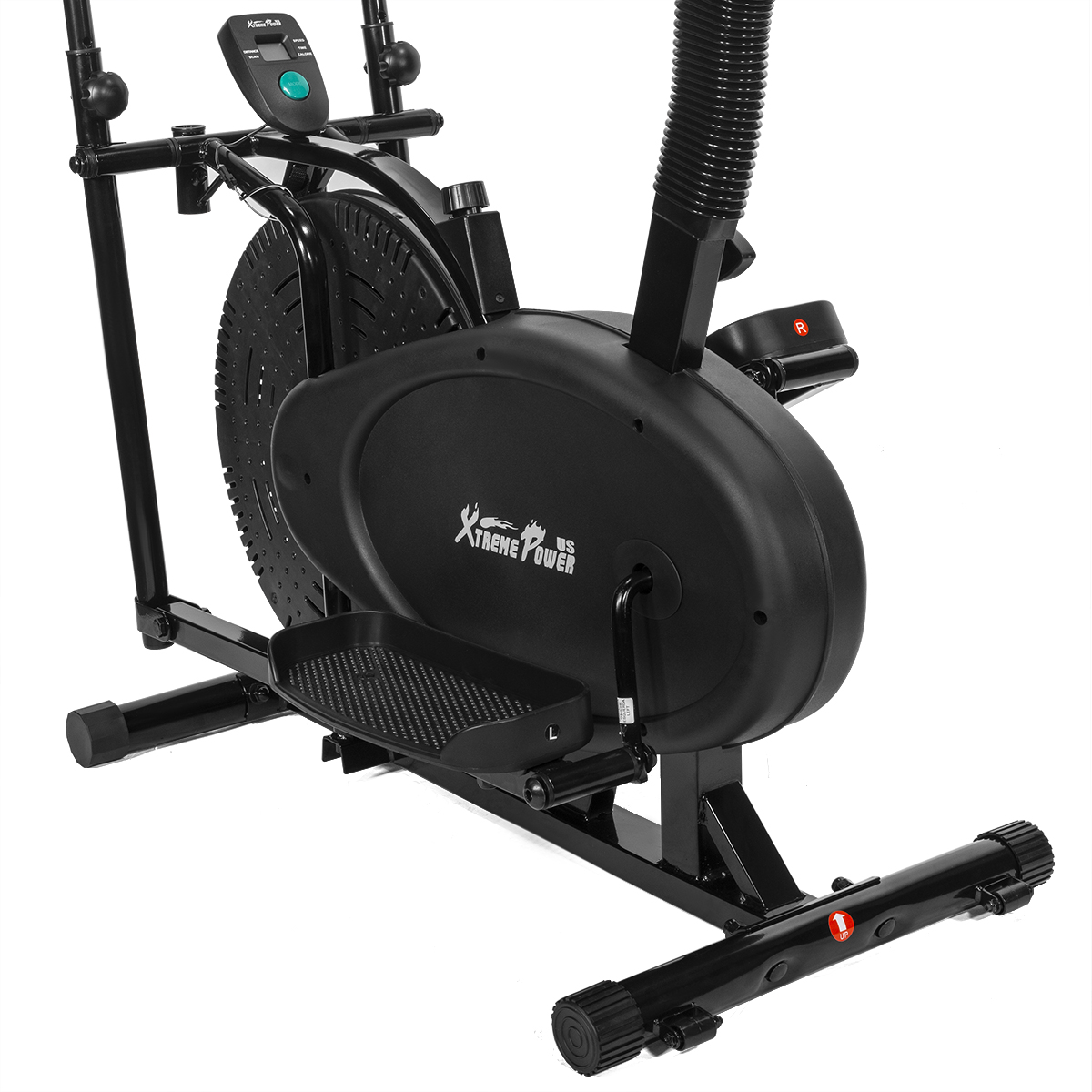 XtremepowerUS Pro-Series 2-in-1 Elliptical Fan Bike Dual-Action Cross Trainer Machine Exercise Equipment with LCD Monitor - Image 4