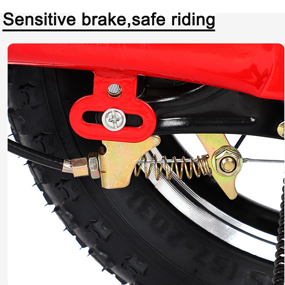 OHIIK 2 in 1 Adjustable Seat and Handlebar Kids Balance Bike with Pedal Kit and Training Wheels, Red - Image 8