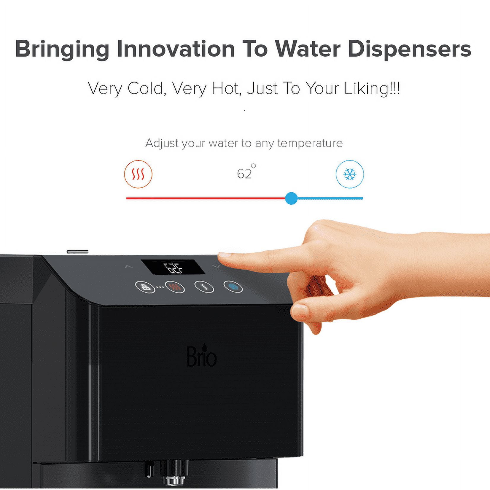 Brio 700 Series Self Cleaning Bottom Load Tri Temperature Touch Dispense Water Cooler Dispenser - Image 5