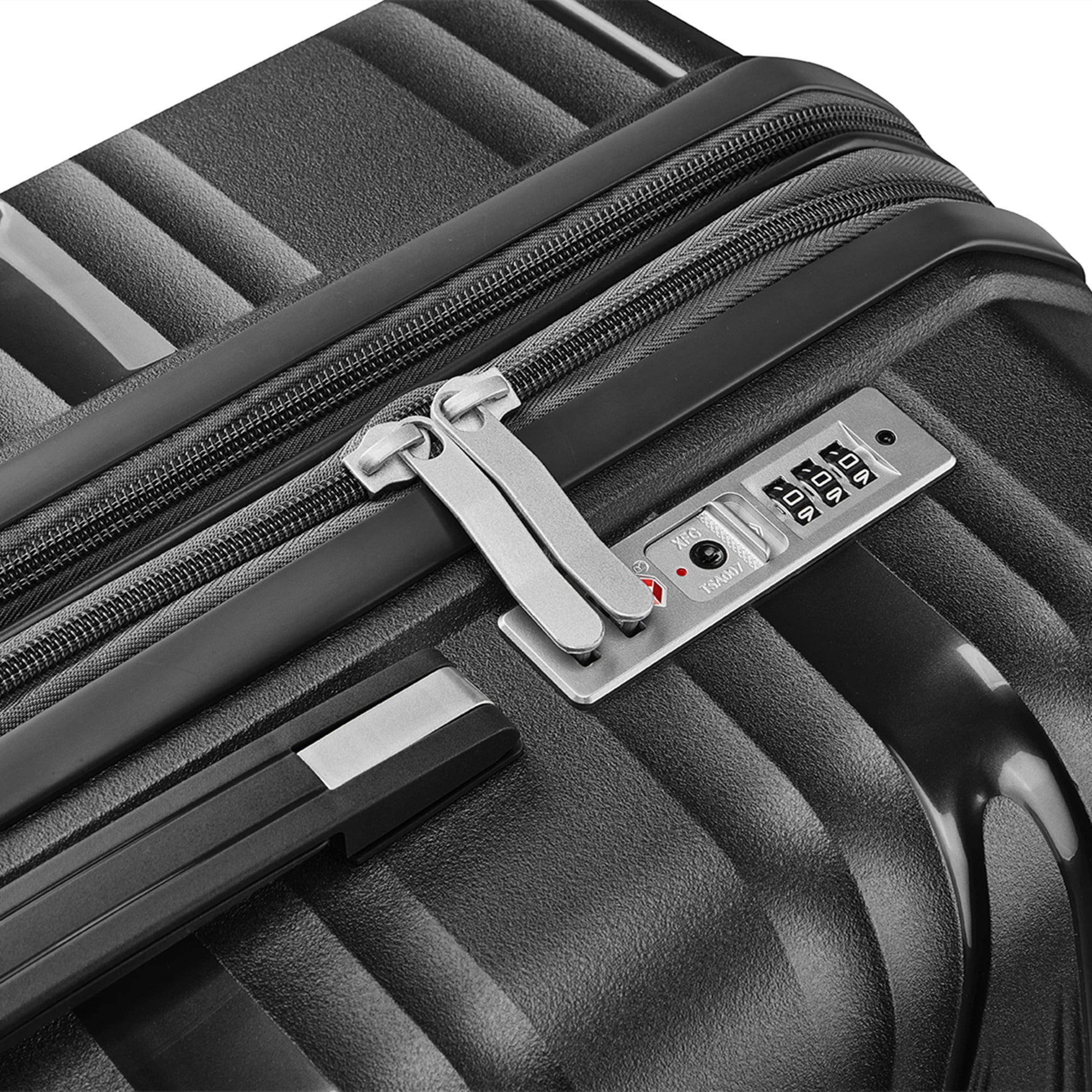 Aukfa Expandable Hardside 4-Piece Luggage Travel Set, Durable Suitcase, Double Wheels, Black - Image 7