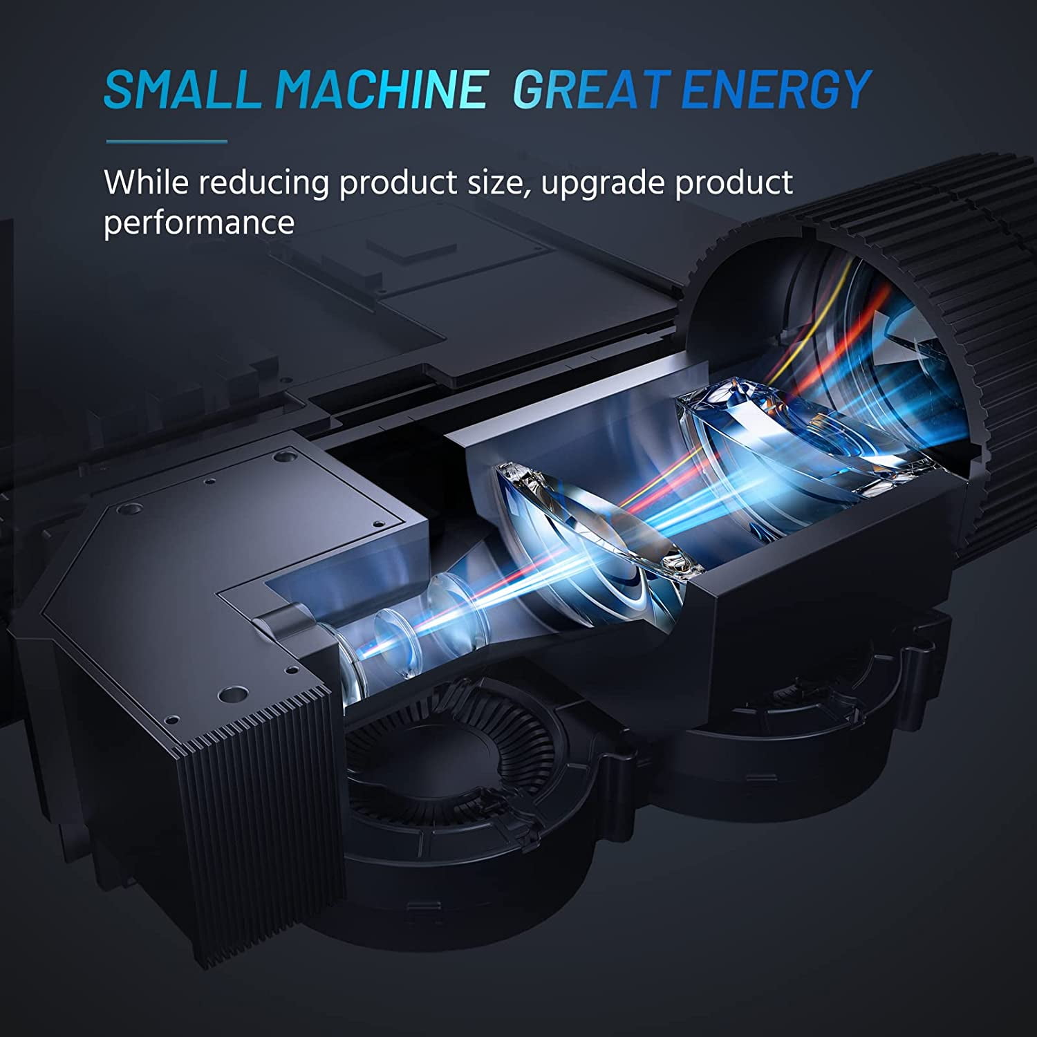 Mini Projector(Tripod and Bag Included),4K Support Native 1080P Portable Movie Projector Compatible with Android/iOS/Windows/TV Stick/HDMI/USB - Image 3