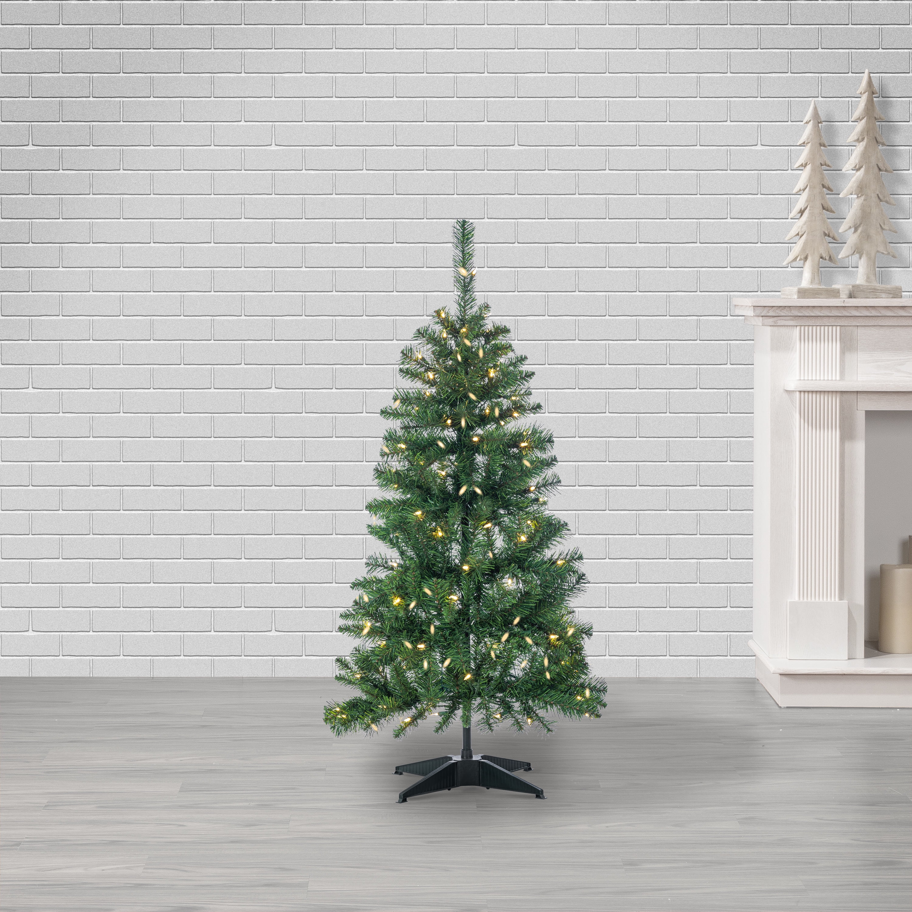 4 ft. Pre Lit Warm White LED Pop Up Fir Tree - Image 5