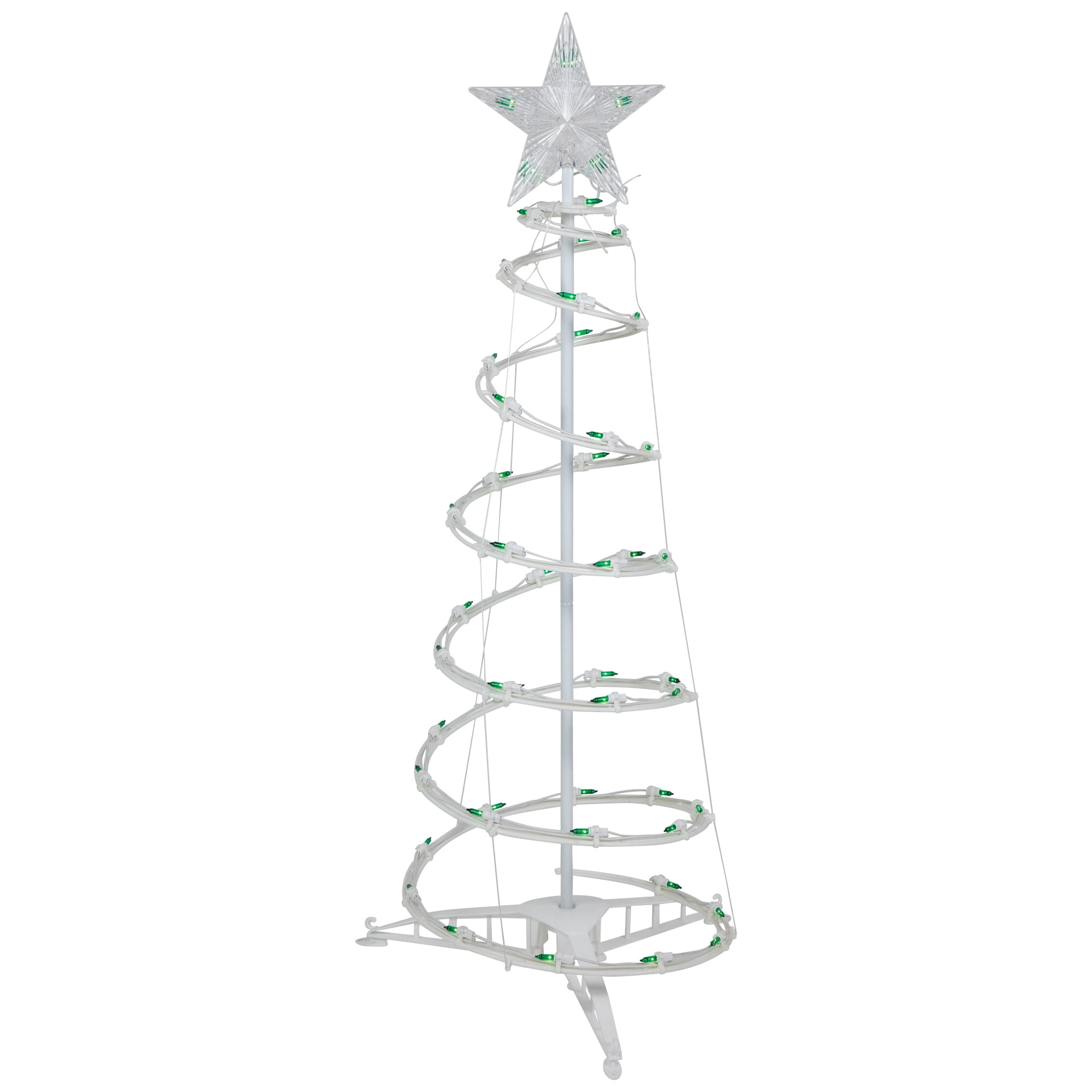 Northlight Set of 3 Green Lighted Spiral Christmas Trees, 3', 4', and 6' - Image 8