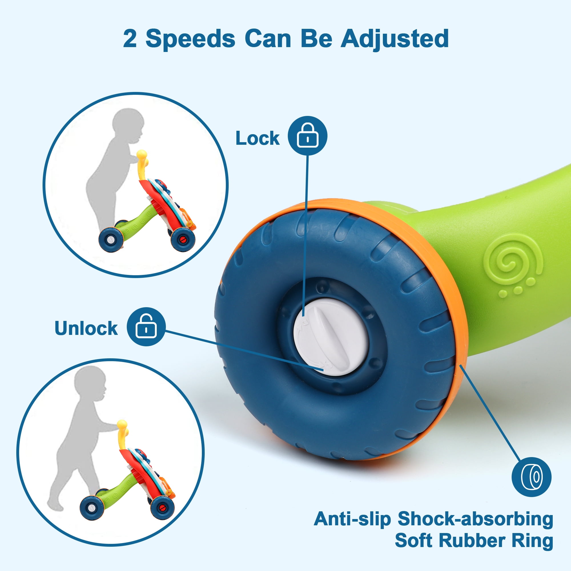 Beefunni Musical Baby Activity Center, Red Baby Walker&Learning Table for Boys Girls 6 Months up, Fun Educational Learning Toys, Kids Christmas Gifts for 6 8 12 Months - Image 4