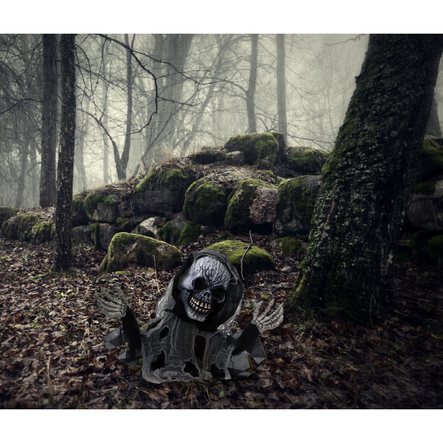 Haunted Hill Farm 27 in. Animatronic Reaper, Indoor/Outdoor Halloween Decoration, Talking, HHFJSKEL-3LSA - Image 8