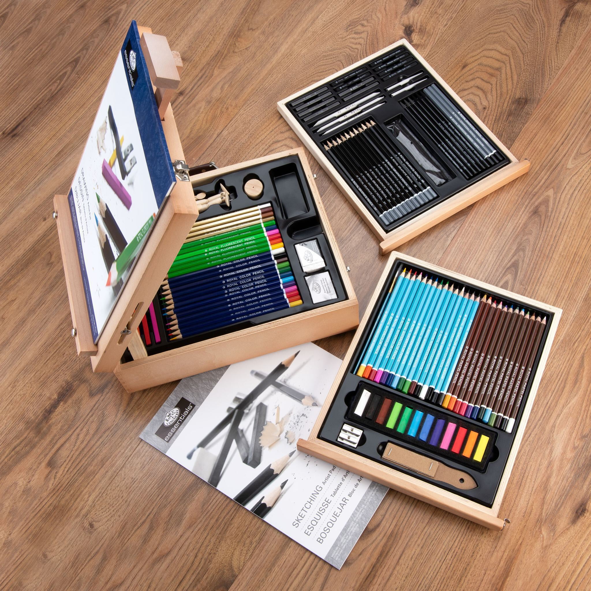 Royal & Langnickel Sketch and Draw Box Easel Art Set, 152pc - Image 3