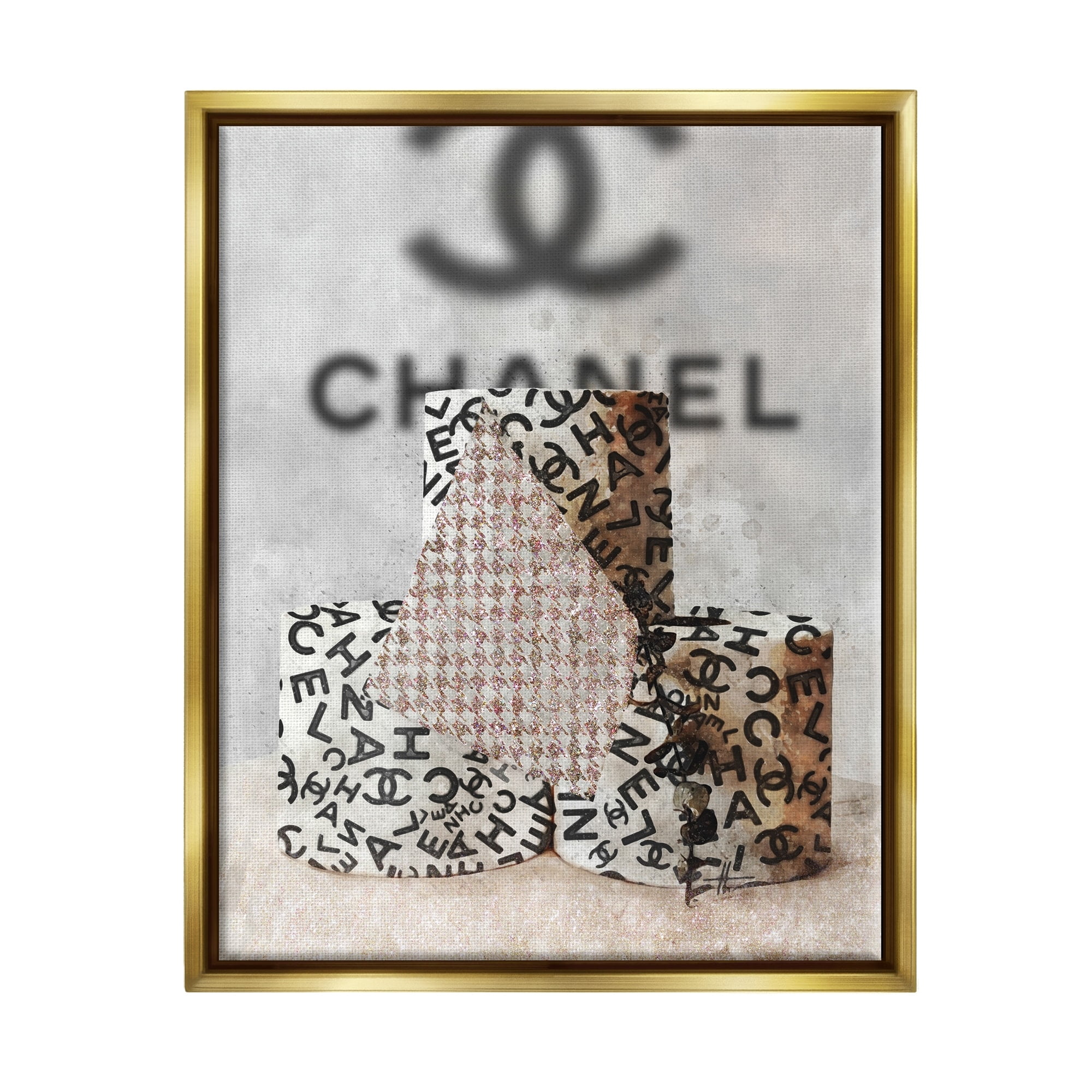 Stupell Industries Fashion Forward Toilet Paper Designer Detail Jet Black Framed Floating Canvas Wall Art, 16x20, by Ziwei Li - Image 3