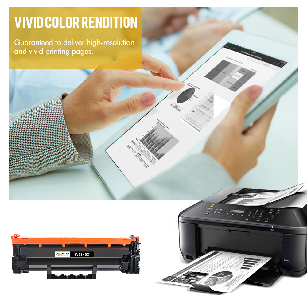 134X 134A Black Toner Cartridges with Chip Compatible for HP 134X W1340X 134A W1340A for HP LaserJet M209dw MFP M234dw MFP M234sdn MFP M234sdw Printer Ink High Yield 2-Pack - Image 4