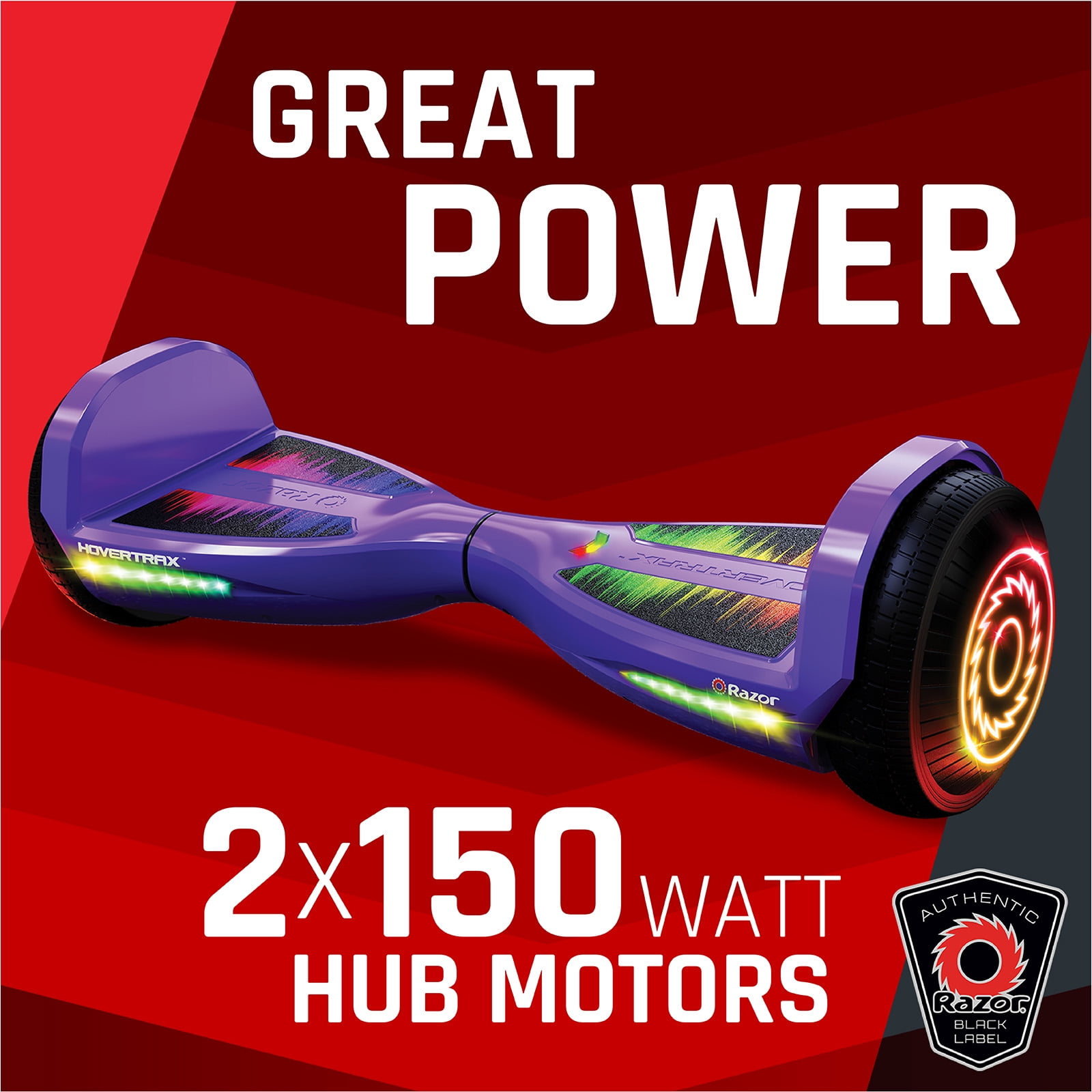 Razor Black Label Hovertrax - Purple, UL2272 Hoverboard for Child Ages 8+, Customizable Color Decals - Image 9