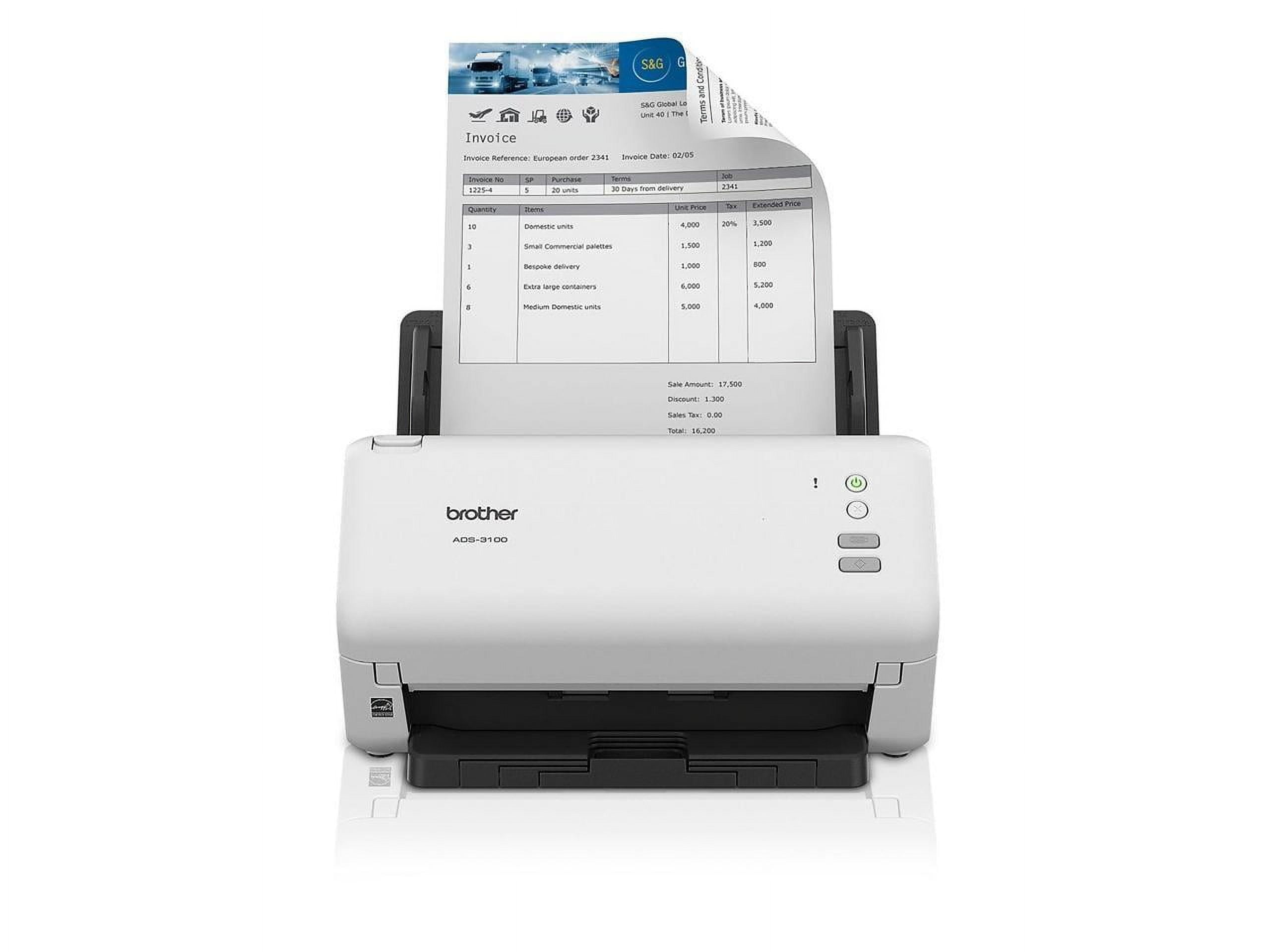 Brother ADS3100 High-Speed Monochrome/Color Desktop Document Scanner for Small Office & Home Offices - Image 4