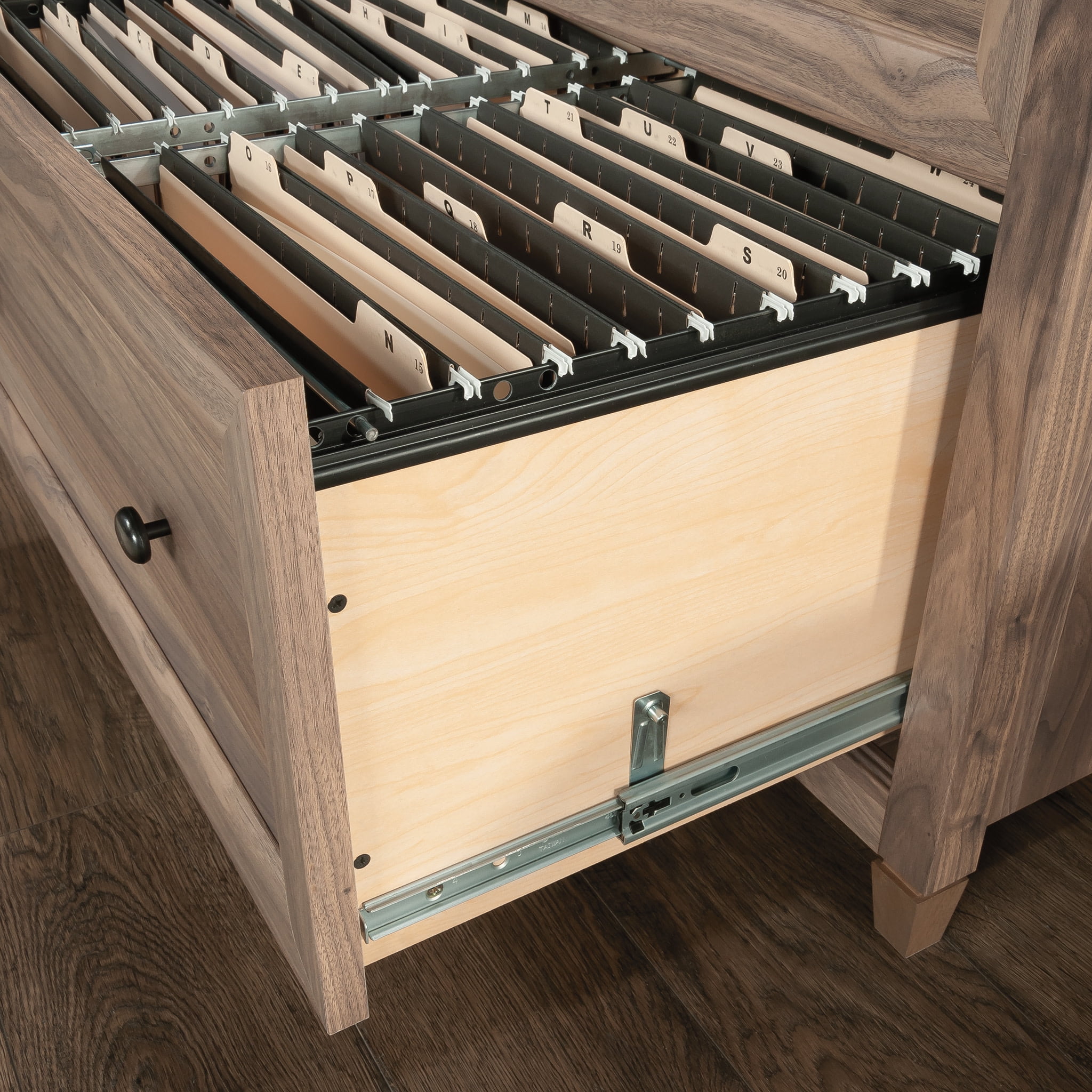 Sauder Edge Water 2-Drawer Lateral File Cabinet, Washed Walnut Finish - Image 6